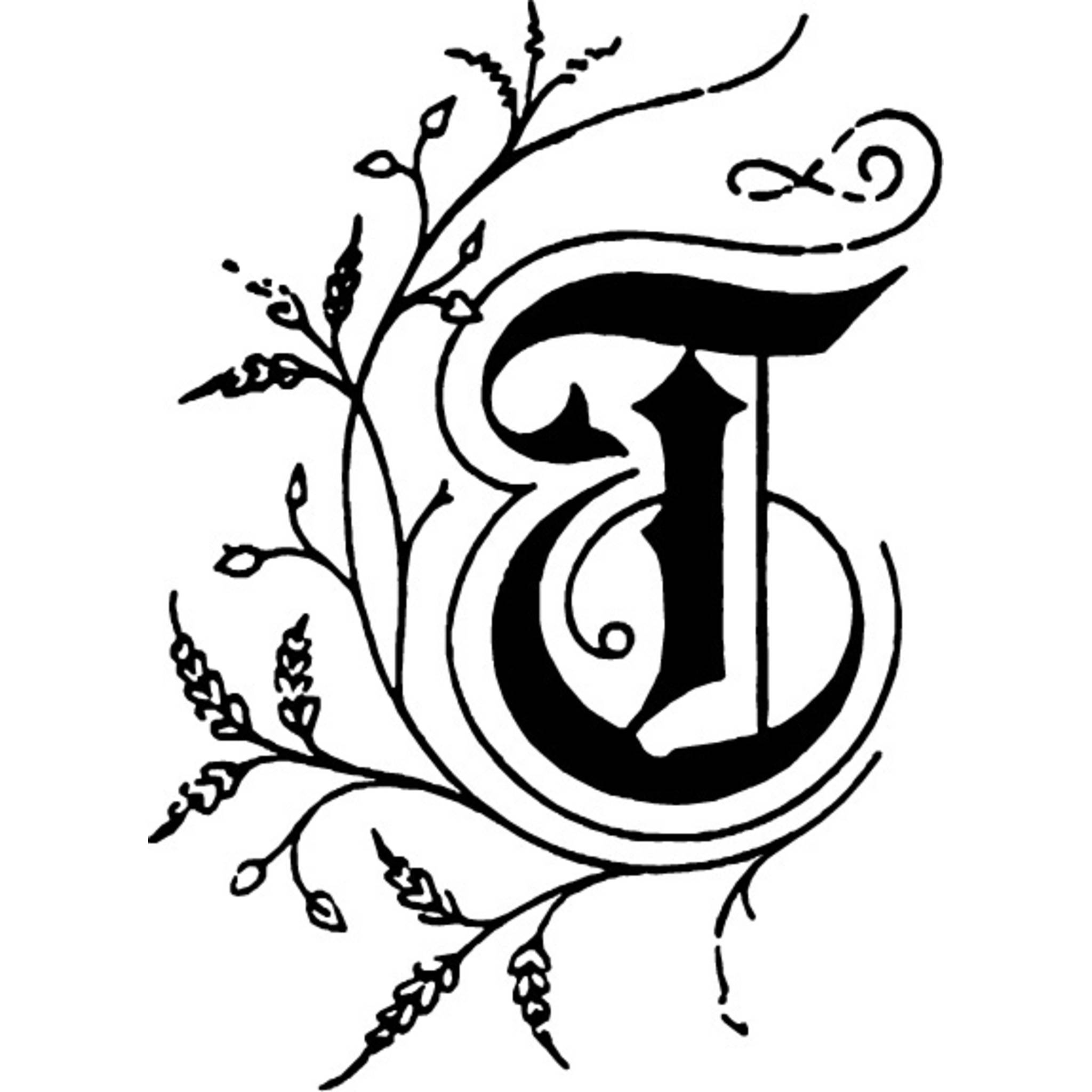 Jacques Herbin 3x Viereckiges Siegel Holzgriff, Buchstabe T 40020T