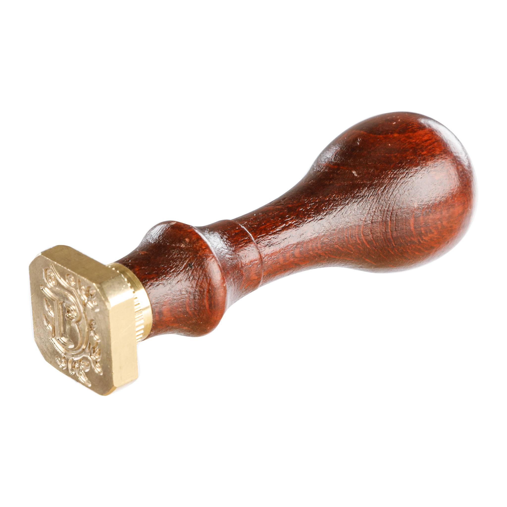 Jacques Herbin 3x Viereckiges Siegel Holzgriff, Buchstabe T 40020T