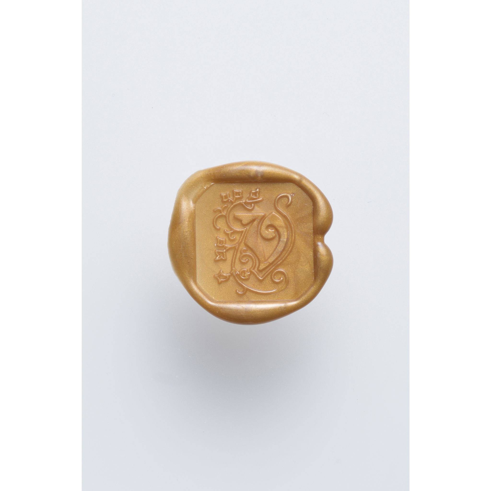 Jacques Herbin 3x Viereckiges Siegel Holzgriff, Buchstabe V 40022T