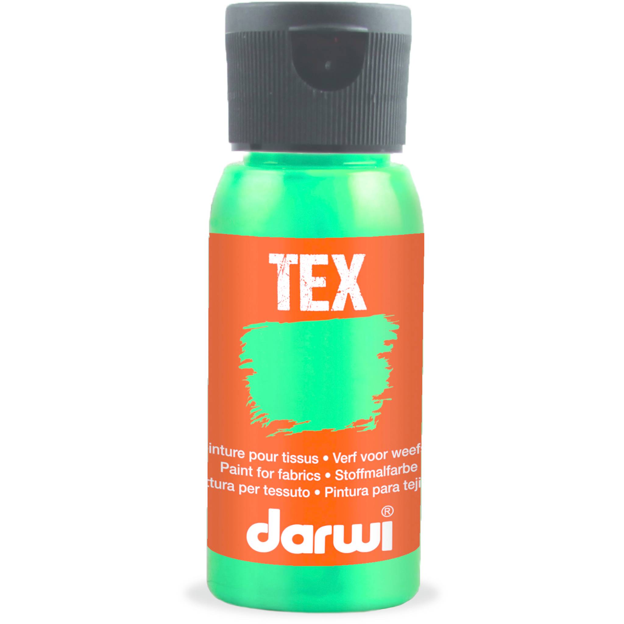 Darwi 4x DARWI Stoffmalfarbe, Flasche 50ml, Mintgrün - Minze DA0100050640C