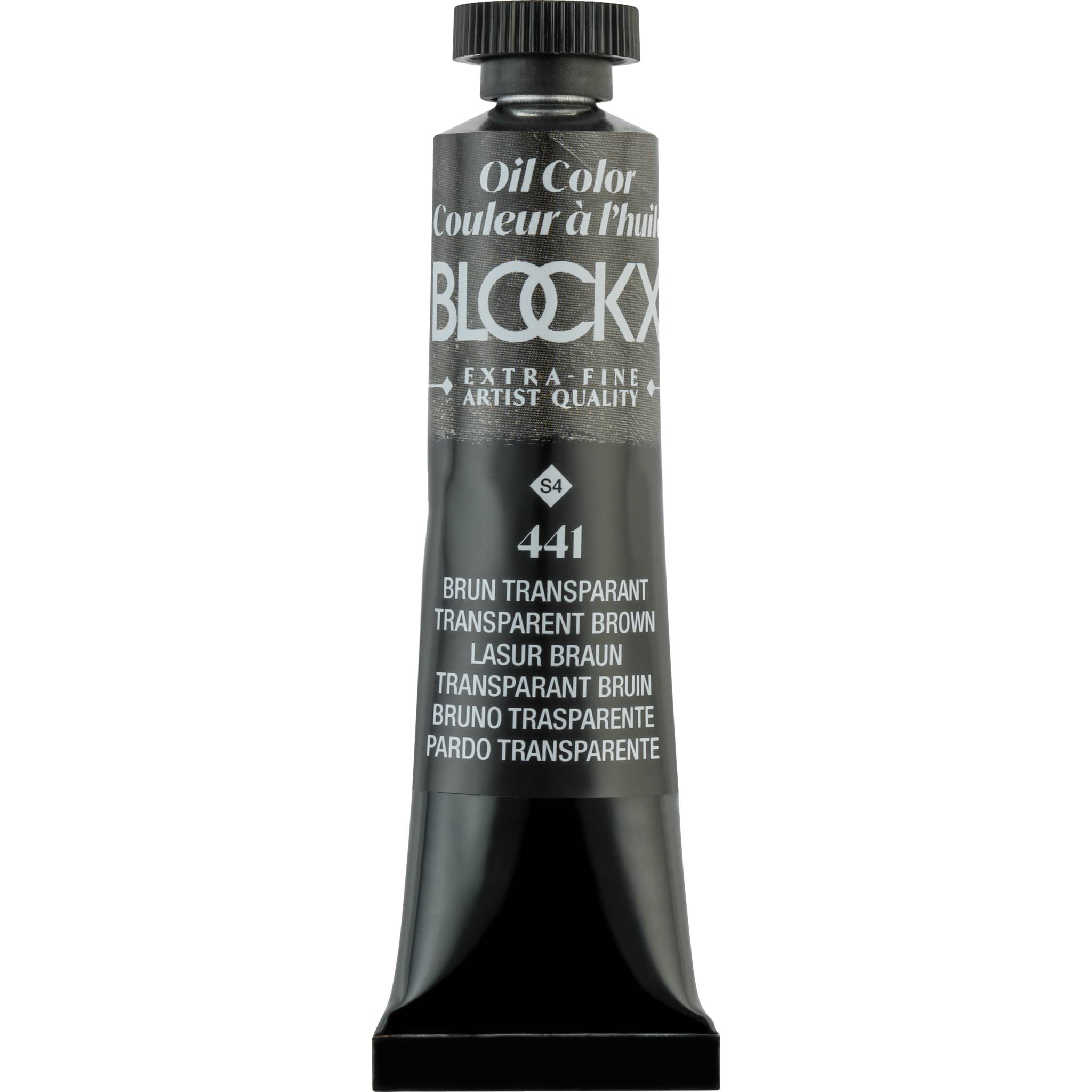 Blockx 3x Ölfarbe, Braun Transparent, Tube 20ml - Braun transparent| 212441BXC