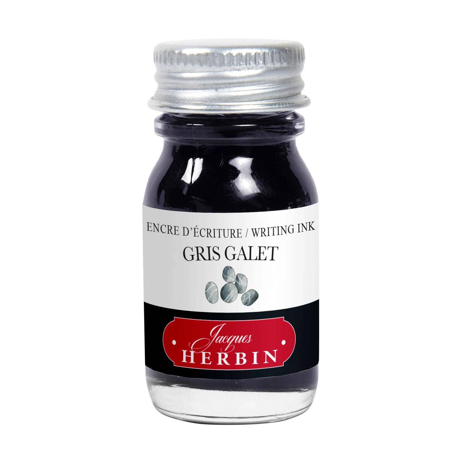 Jacques Herbin 6x Schreibtinte, La Perle des encres, 10 ml Gris Galet 11505T