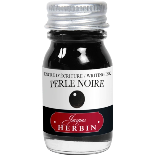 Jacques Herbin 6x Tinte + Tintenroller Flakon 10 ml Perlenschwarz 11509T Jacques Herbin 6x Tinte + Tintenroller Flakon 10 ml Perlenschwarz 11509T