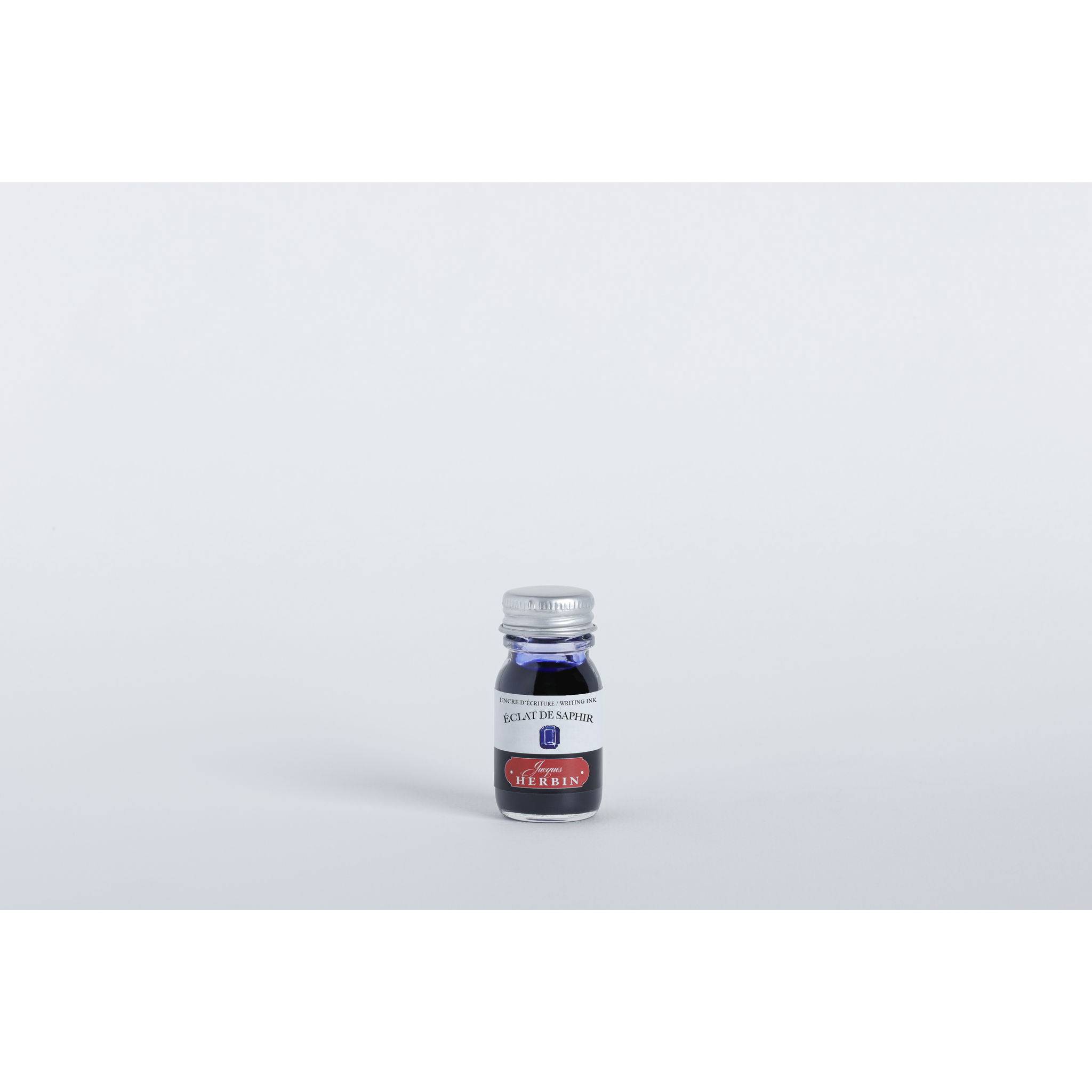 Jacques Herbin 6x Tinte für Füller + Tintenroller Flakon 10 ml Saphirblau 11516T