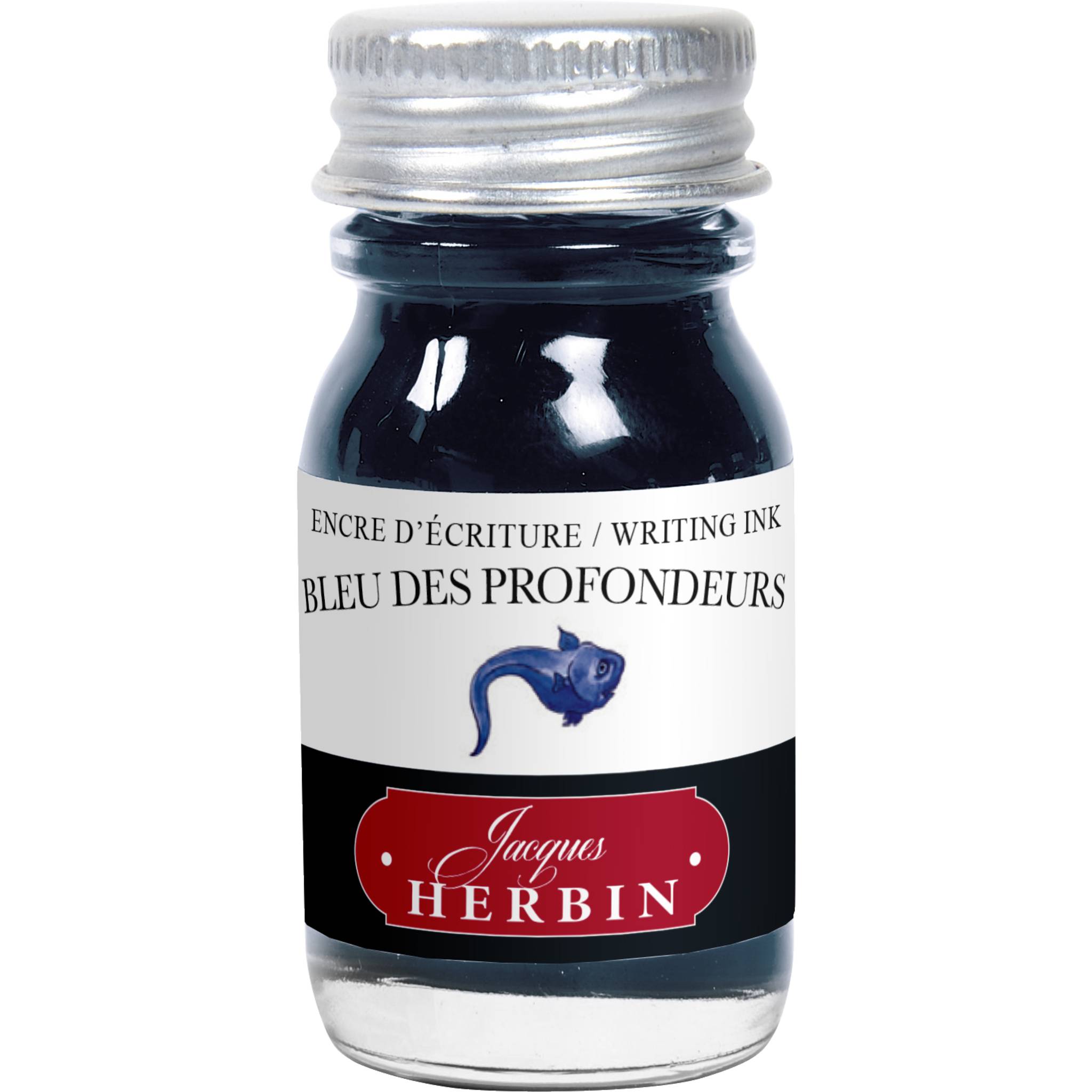Jacques Herbin 6x Tinte + Tintenroller Flakon 10 ml bleu des profondeur 11518T