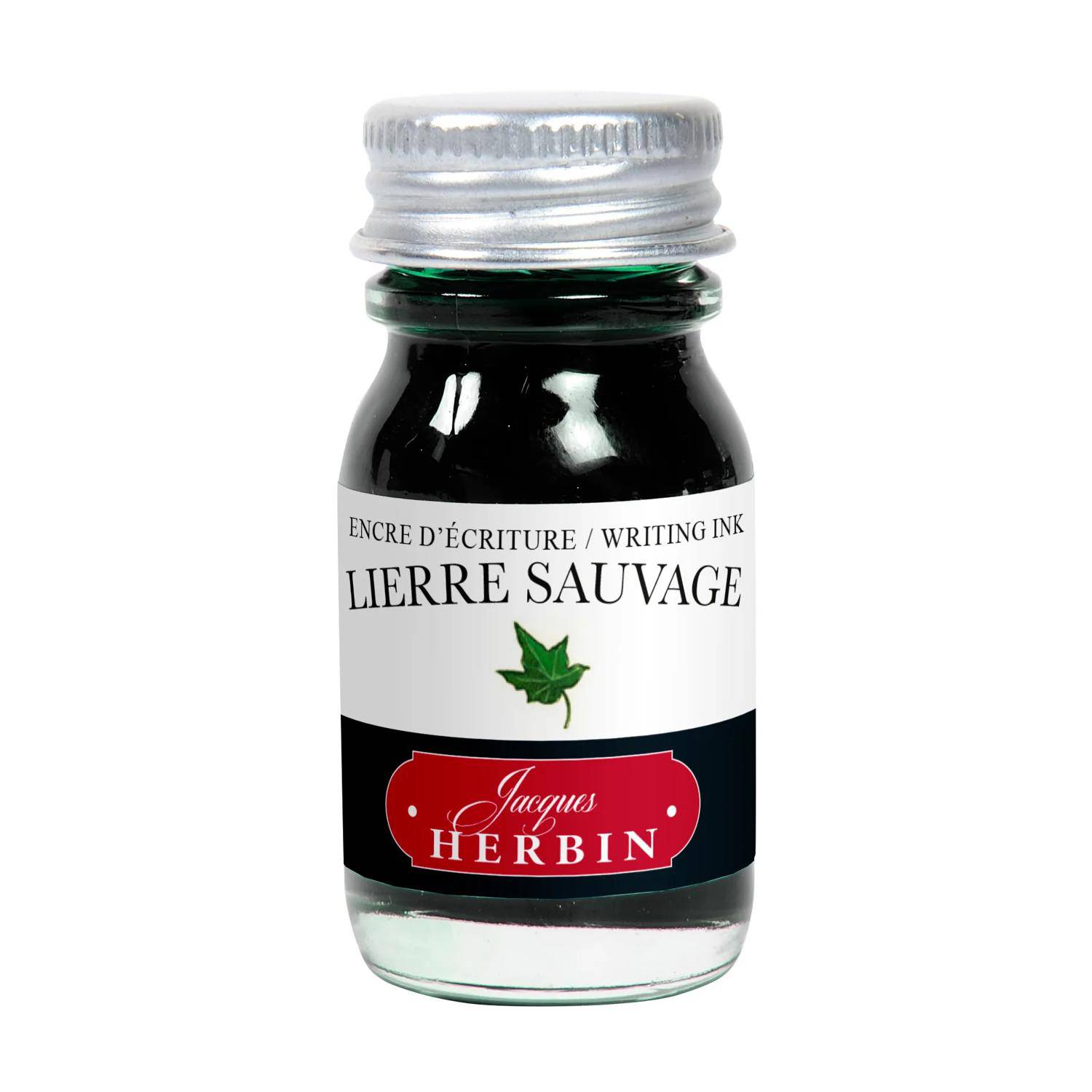 Jacques Herbin 6x Tinte für Füller + Tintenroller Flakon 10 ml Efeugrün 11537T