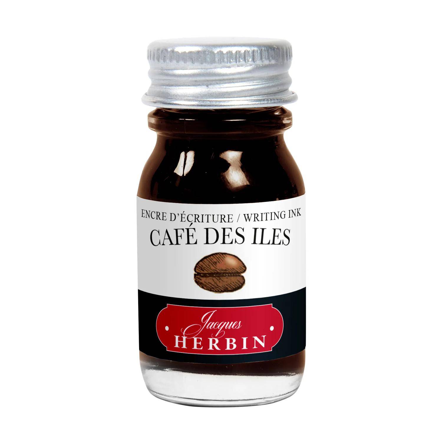 Jacques Herbin 6x Tinte + Tintenroller Flakon 10 ml Kaffeebraun 11546T
