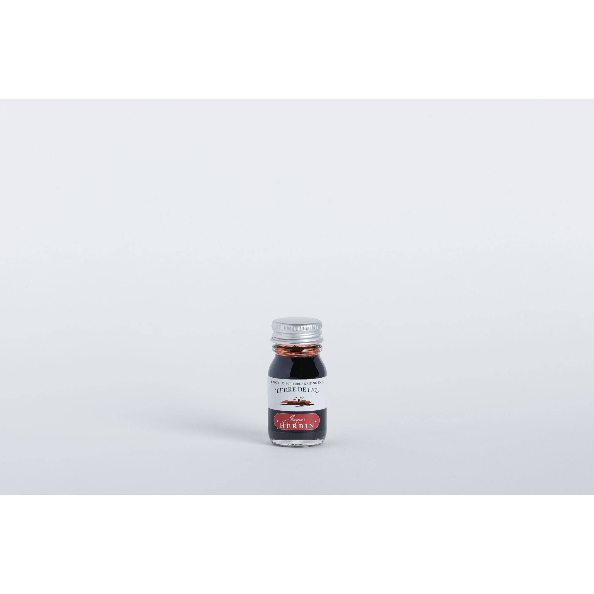 Jacques Herbin 6x Tinte für Füller + Tintenroller Flakon 10 ml Feuerrot 11547T