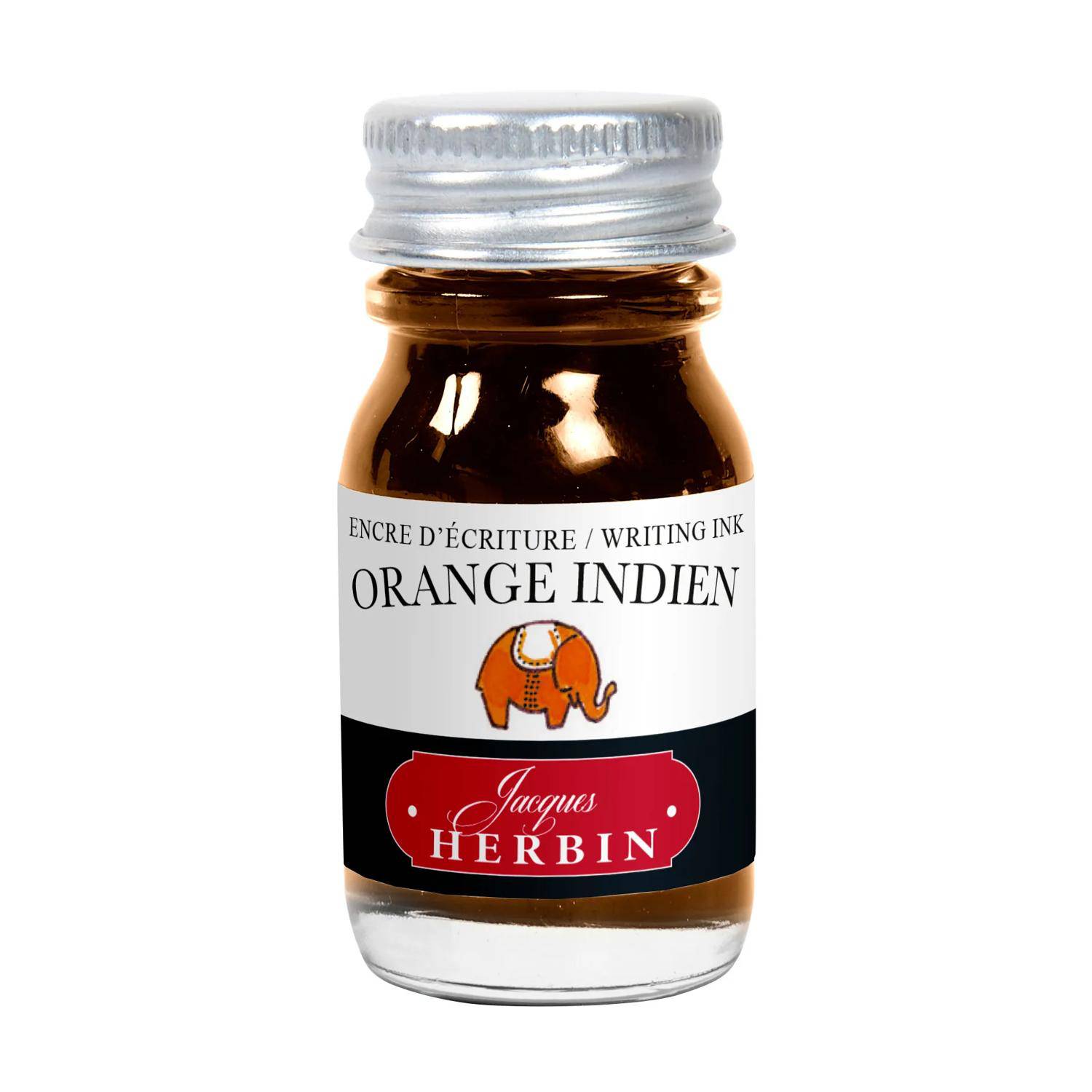 Jacques Herbin 6x Tinte + Tintenroller Flakon 10 ml Indisch orange 11557T