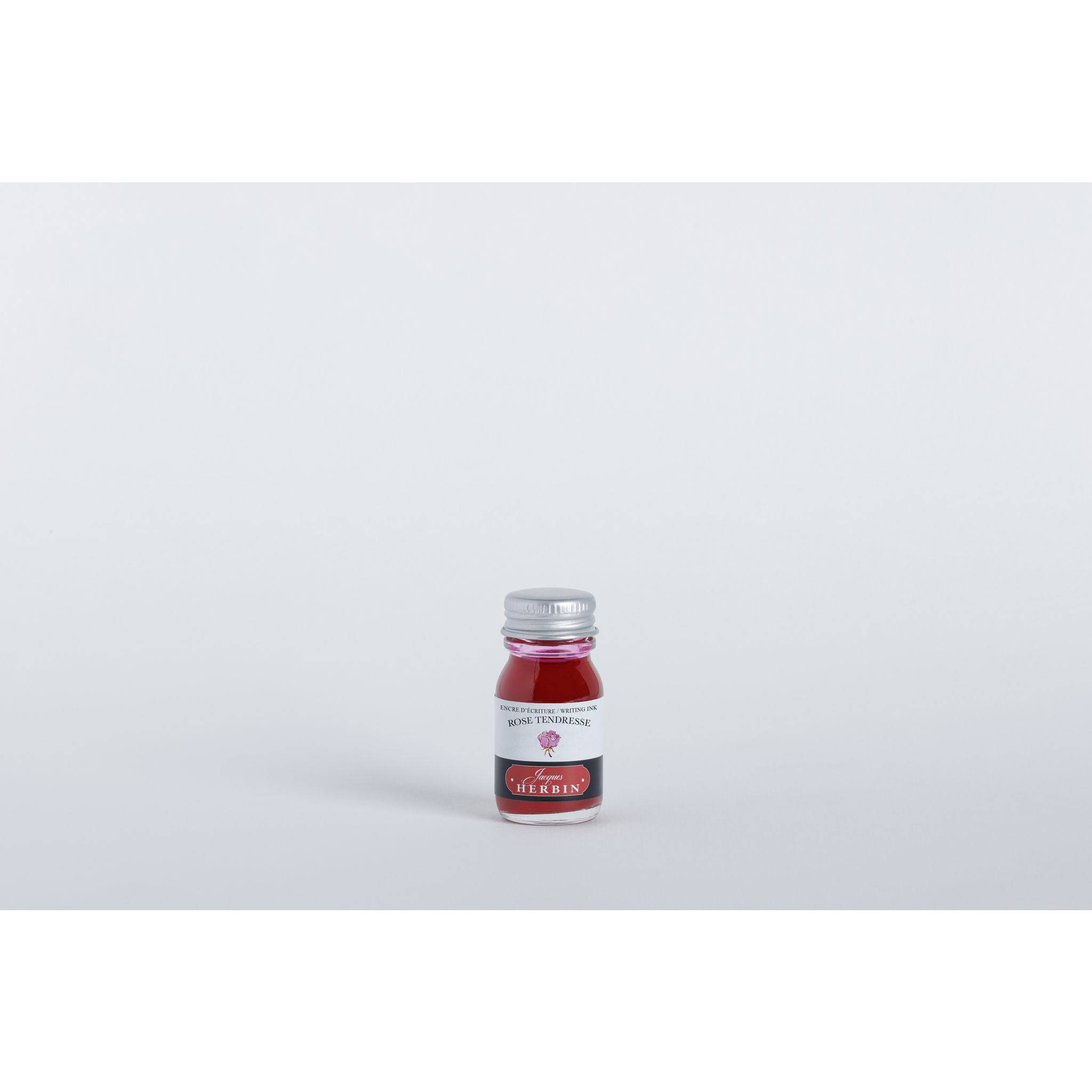 Jacques Herbin 6x Tinte für Füller + Tintenroller Flakon 10 ml Zartrosa 11561T