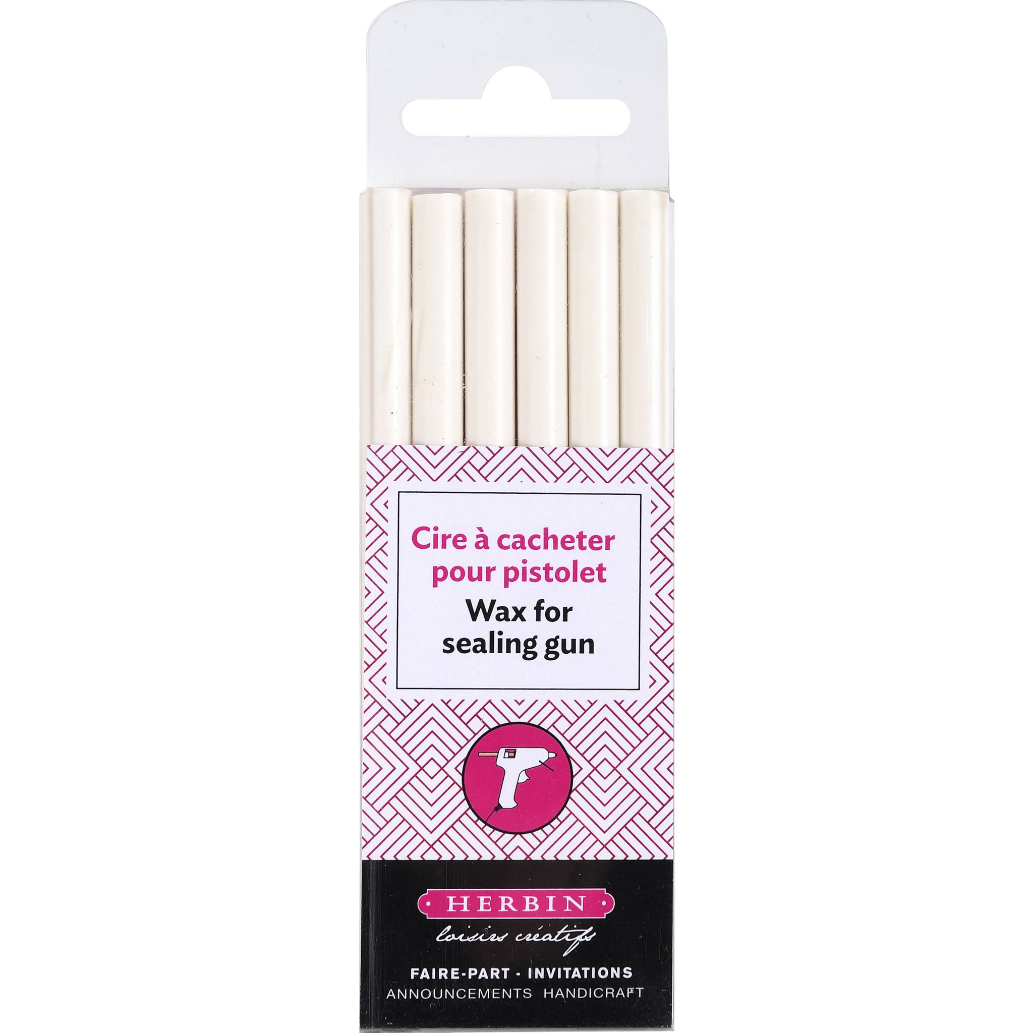 Jacques Herbin 5x Packung 6 Stangen speziellem Reinigungswachs Extra weiß 35801T