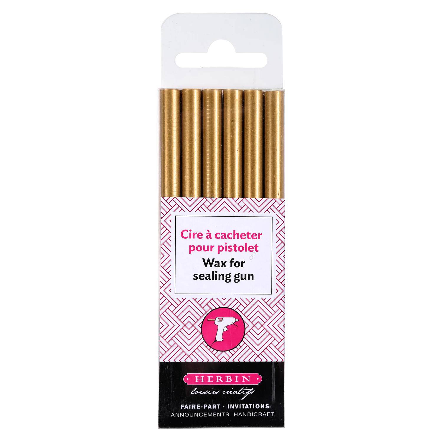 Jacques Herbin 5x Packung mit 6 Stangen speziellem Reinigungswachs - Gold 35804T