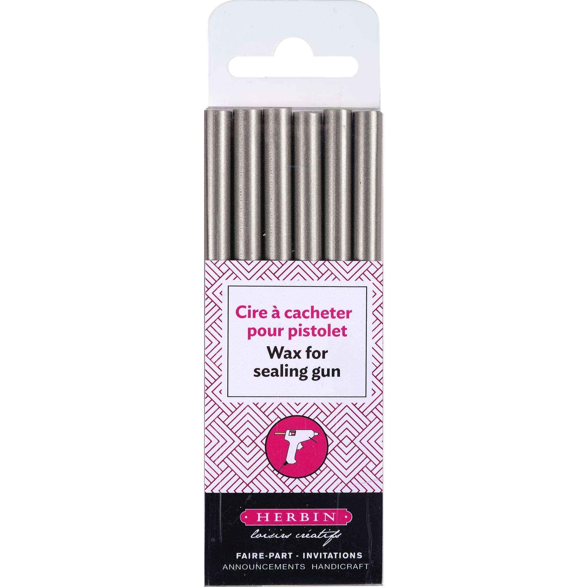 Jacques Herbin 5x Packung mit 6 Stangen speziellem Reinigungswachs Silber 35805T