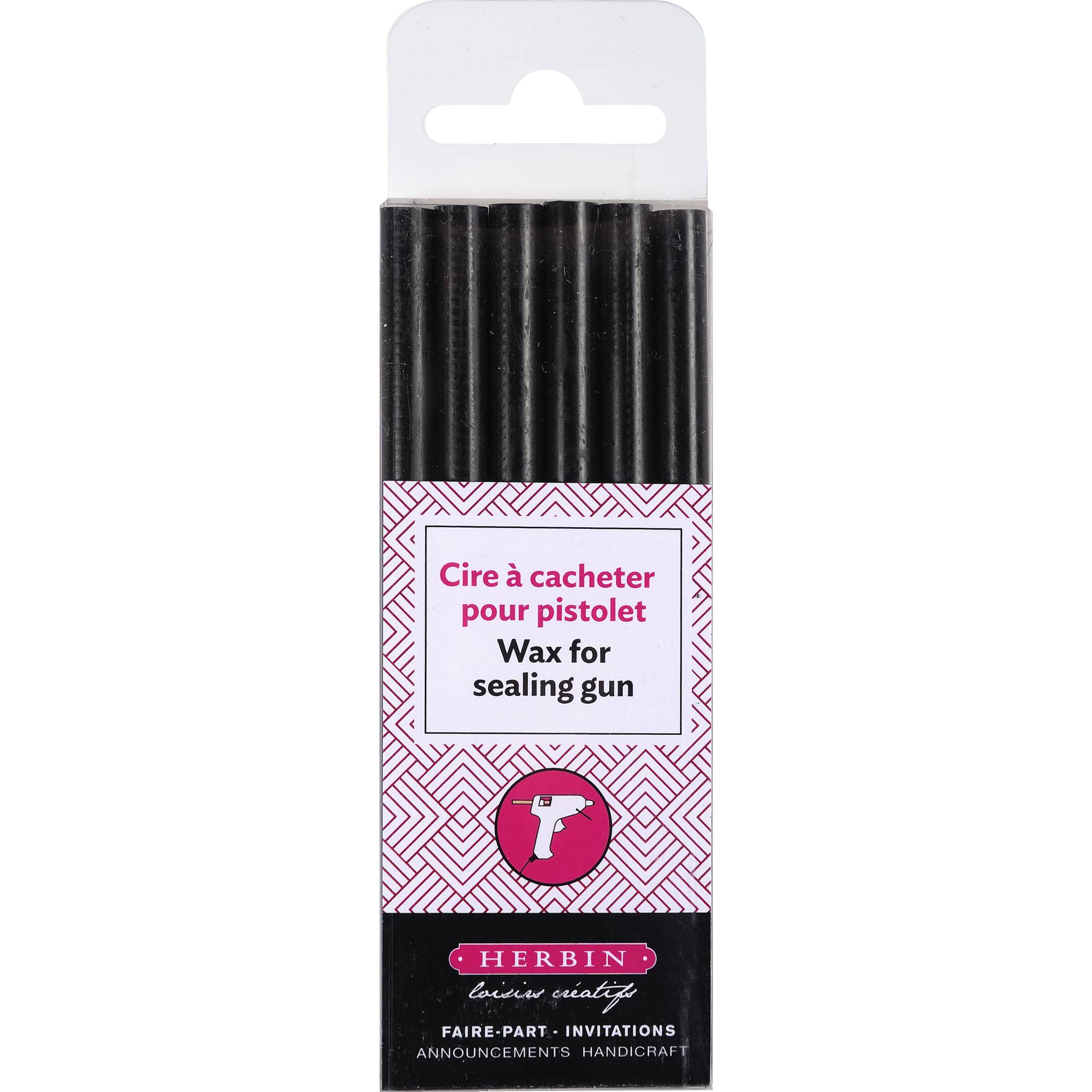 Jacques Herbin 5x Pkg mit 6 Stangen speziellem Reinigungswachs Schwarz 35809T