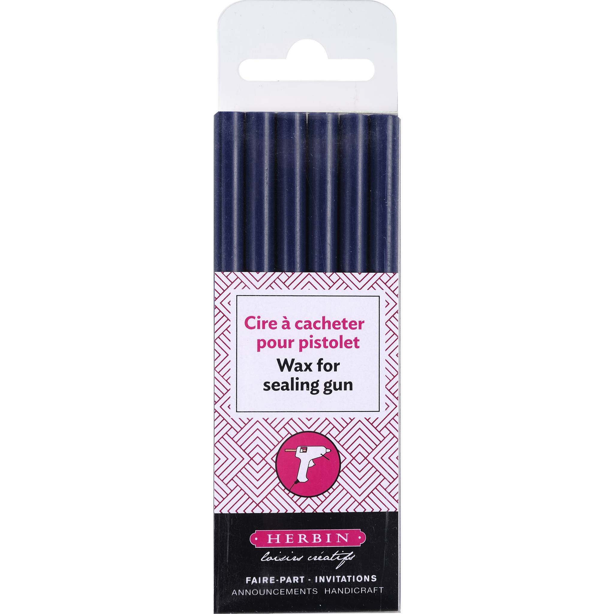 Jacques Herbin 5x Packung 6 Stangen speziellem Reinigungswachs Dunkelblau 35819T