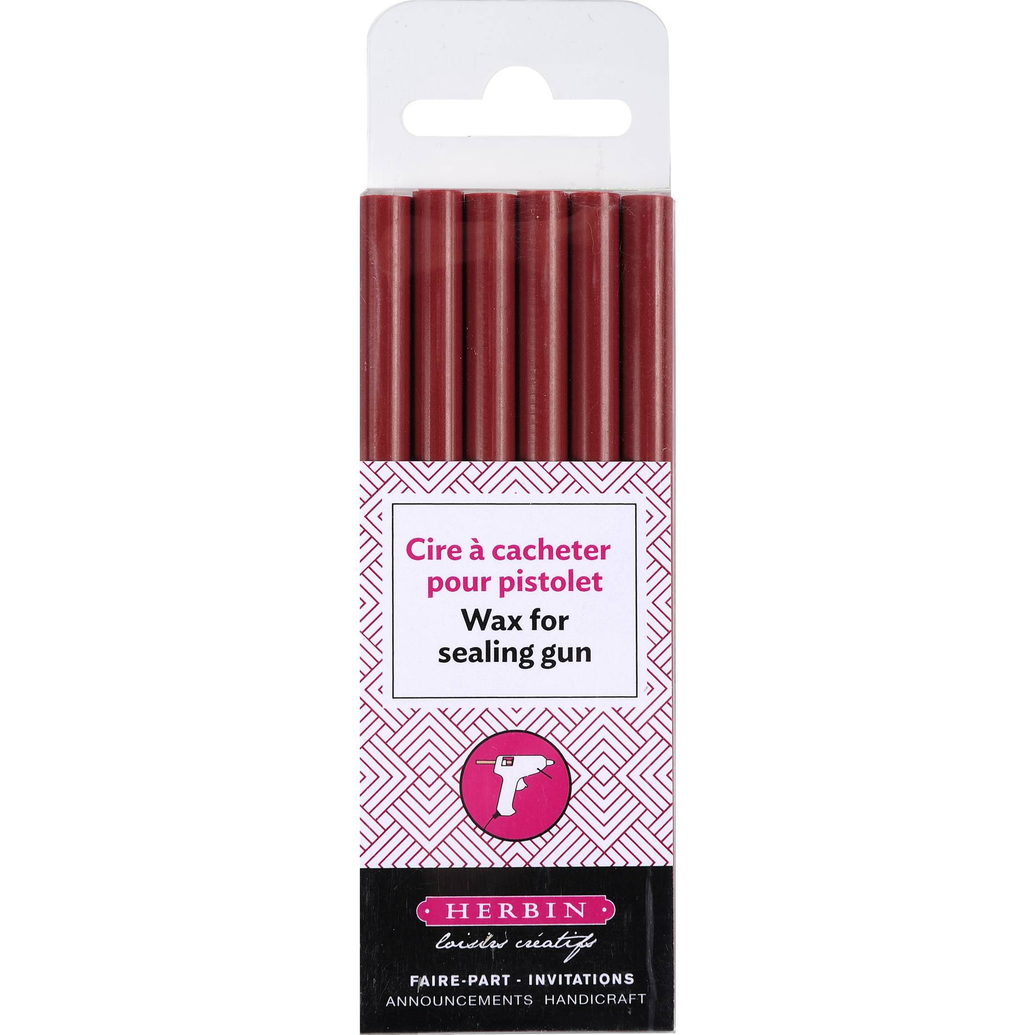 Jacques Herbin 5x Pkg mit 6 Stangen speziellem Reinigungswachs Kirsche 35824T