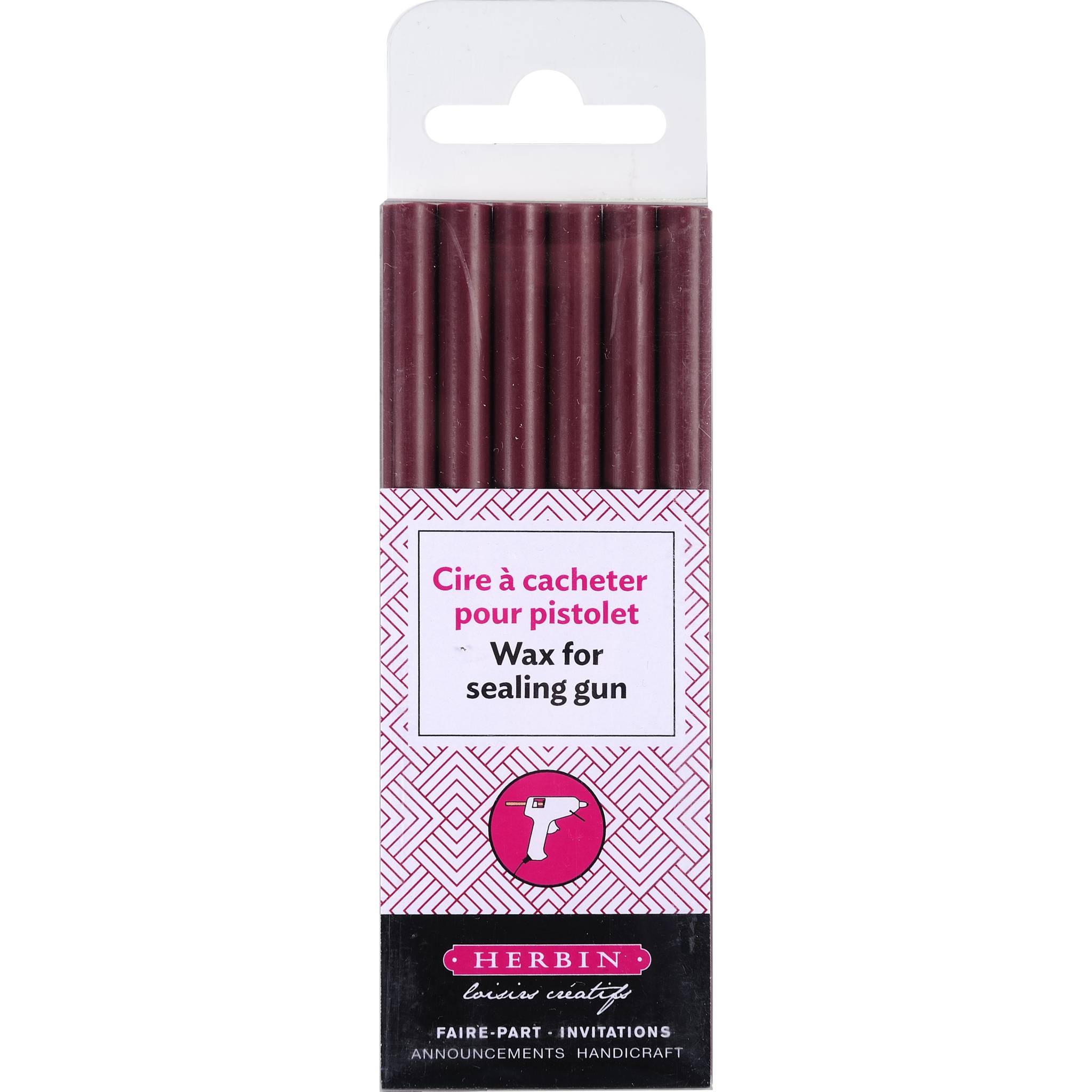 Jacques Herbin 5x Packung 6 Stangen speziellem Reinigungswachs Bordeaux 35826T