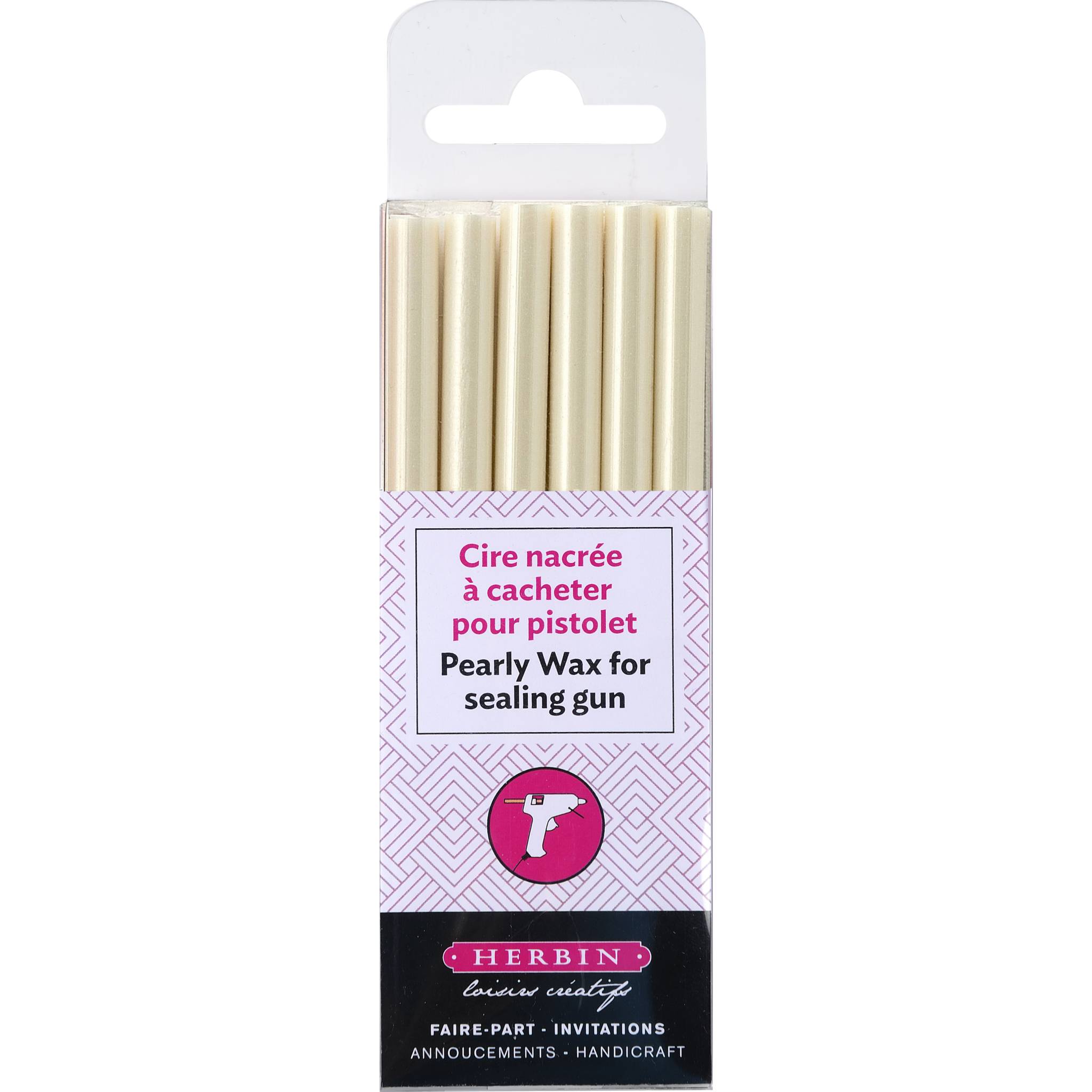 Jacques Herbin 5x Schachtel + 6 Stangen Hobby-Siegelwachs weich Elfenbein 35951T