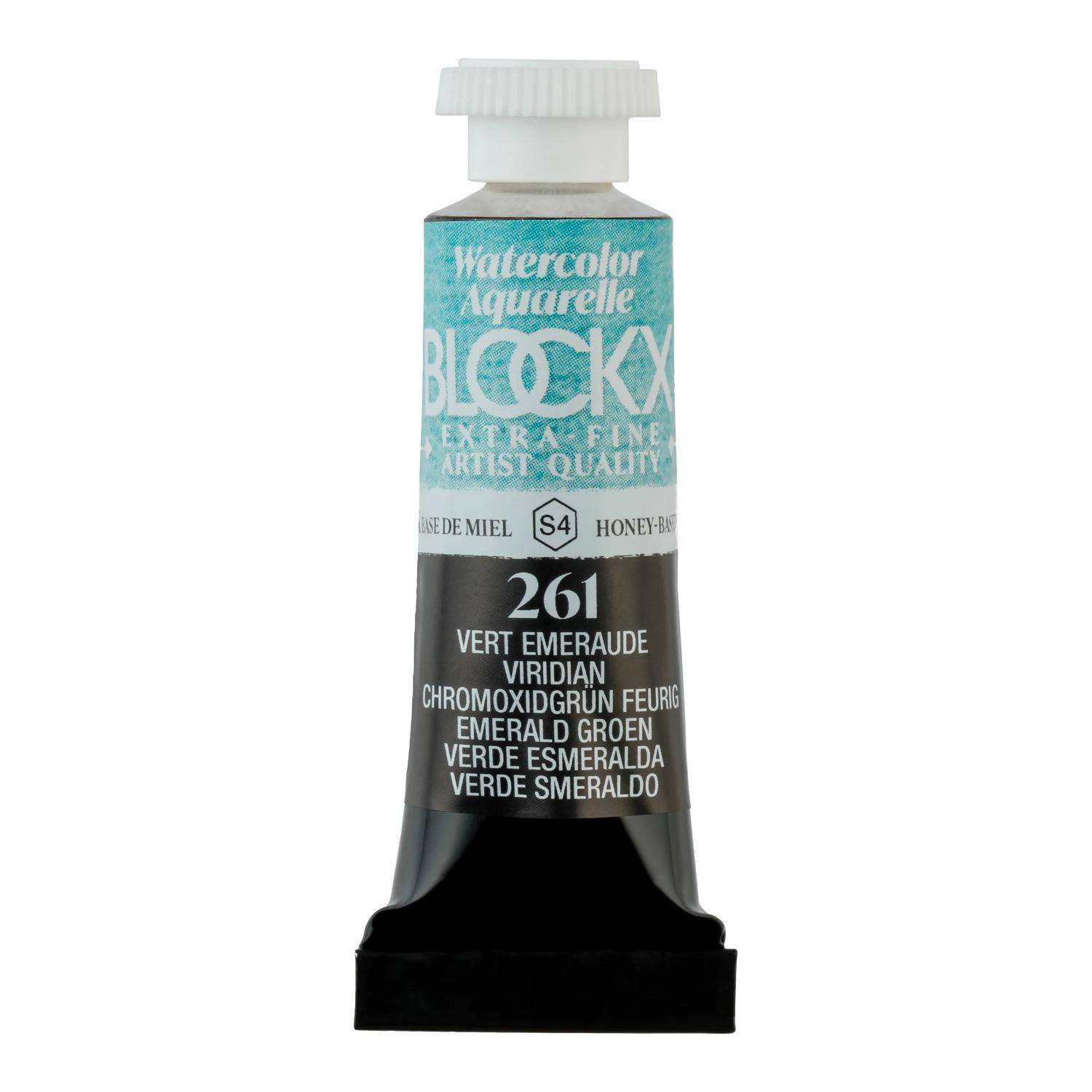 Blockx 3x Aquarellfarbe, Smaragdgrün - Tube 5ml - Smaragdgrün| 43261BXC