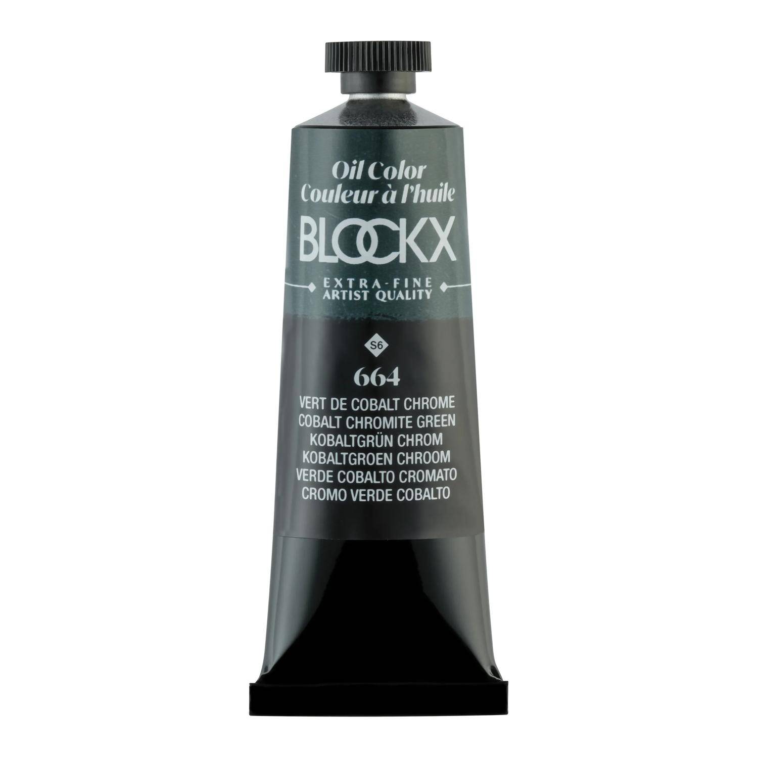 Blockx 3x Ölfarbe, Kobaltgrün Chrom - Tube 35ml - Chromkobaltgrün 213664BXC