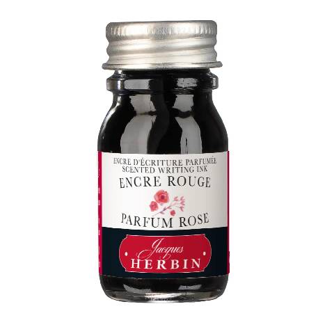 Jacques Herbin 6x Fein parfümierte Tinte im Flakon - Red, rose scent 13768ST
