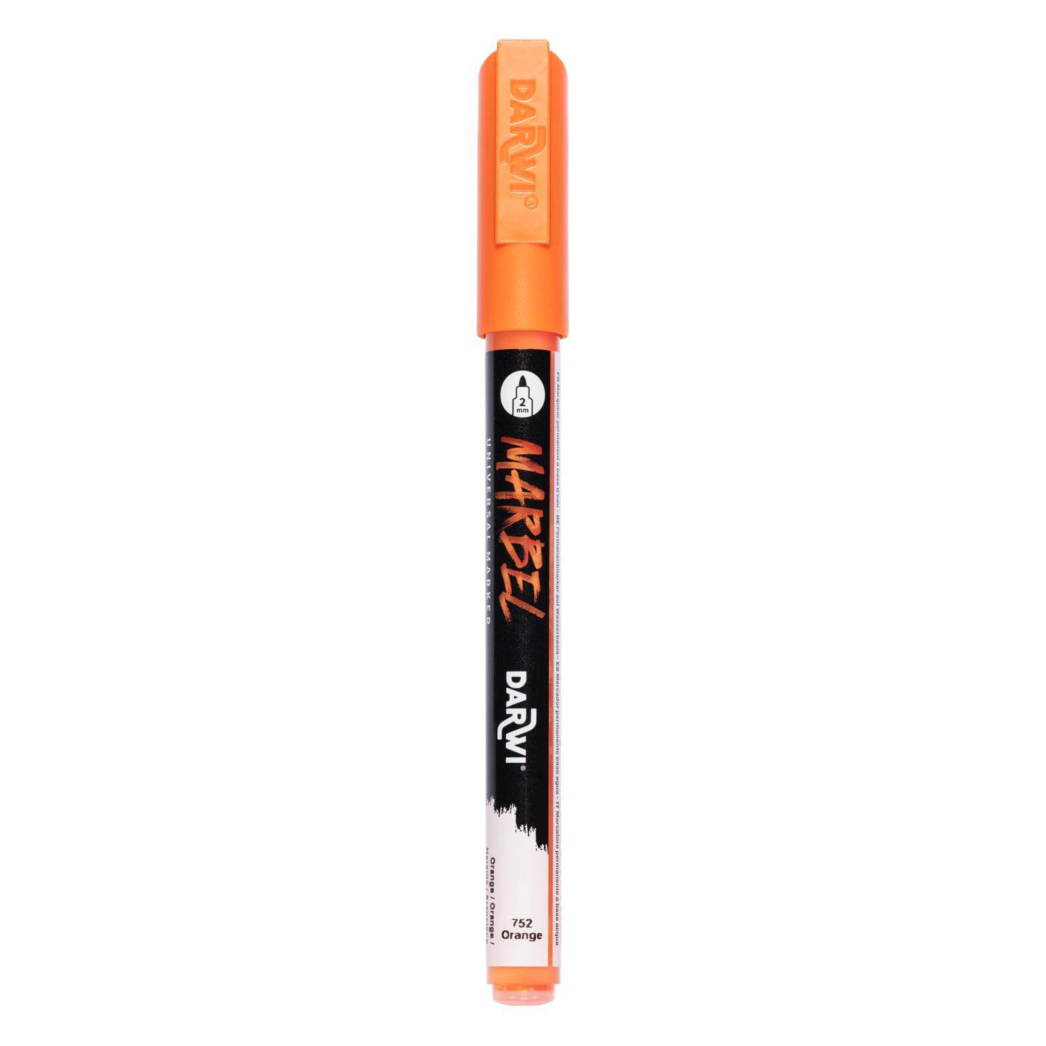 Darwi 6x Marker Acrylfarbe, konische feine Spitze 2mm Orange DA0223002752C