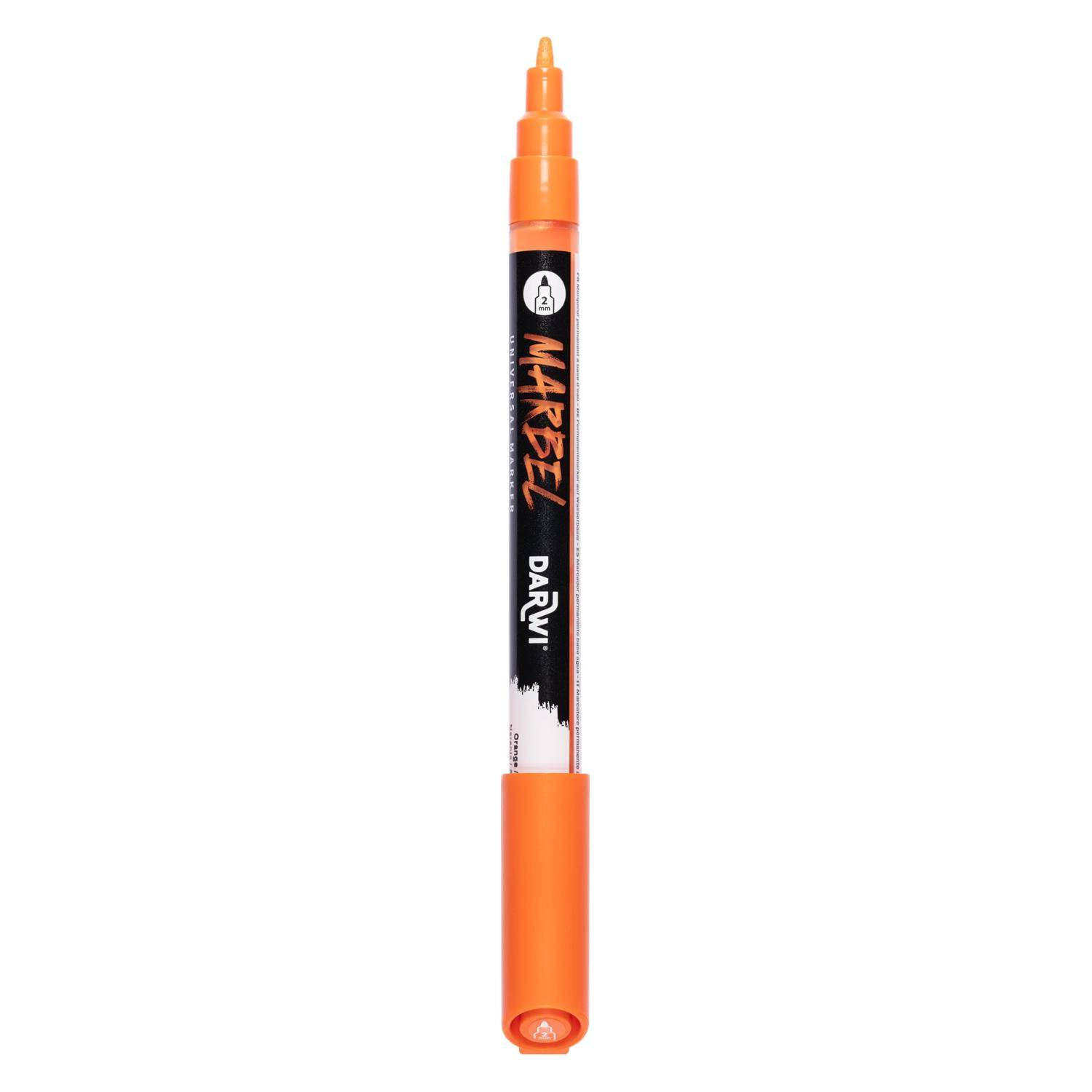 Darwi 6x Marker Acrylfarbe, konische feine Spitze 2mm Orange DA0223002752C