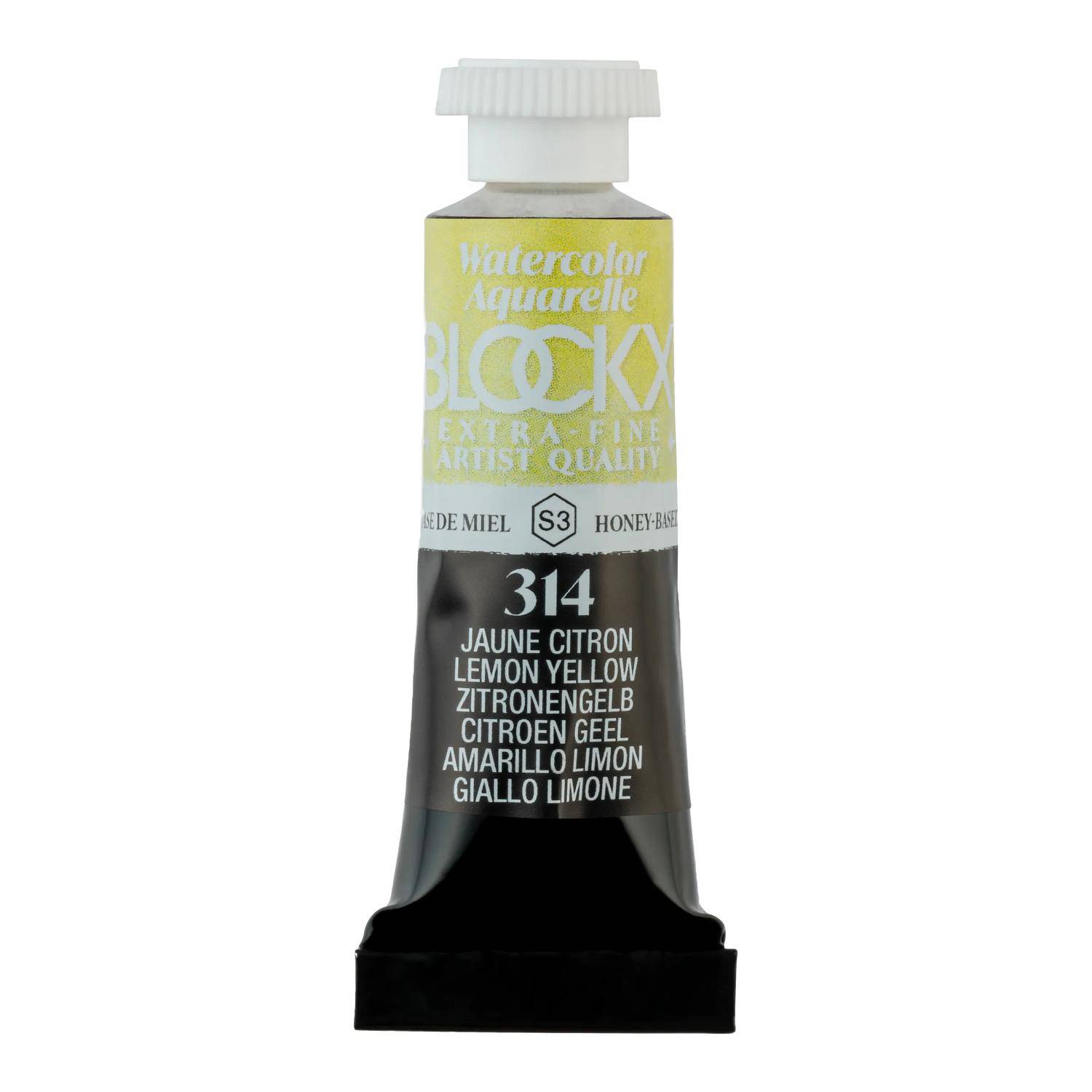 Blockx 3x Aquarellfarbe, Zitronengelb - Tube 5ml - Zitronengelb| 43314BXC
