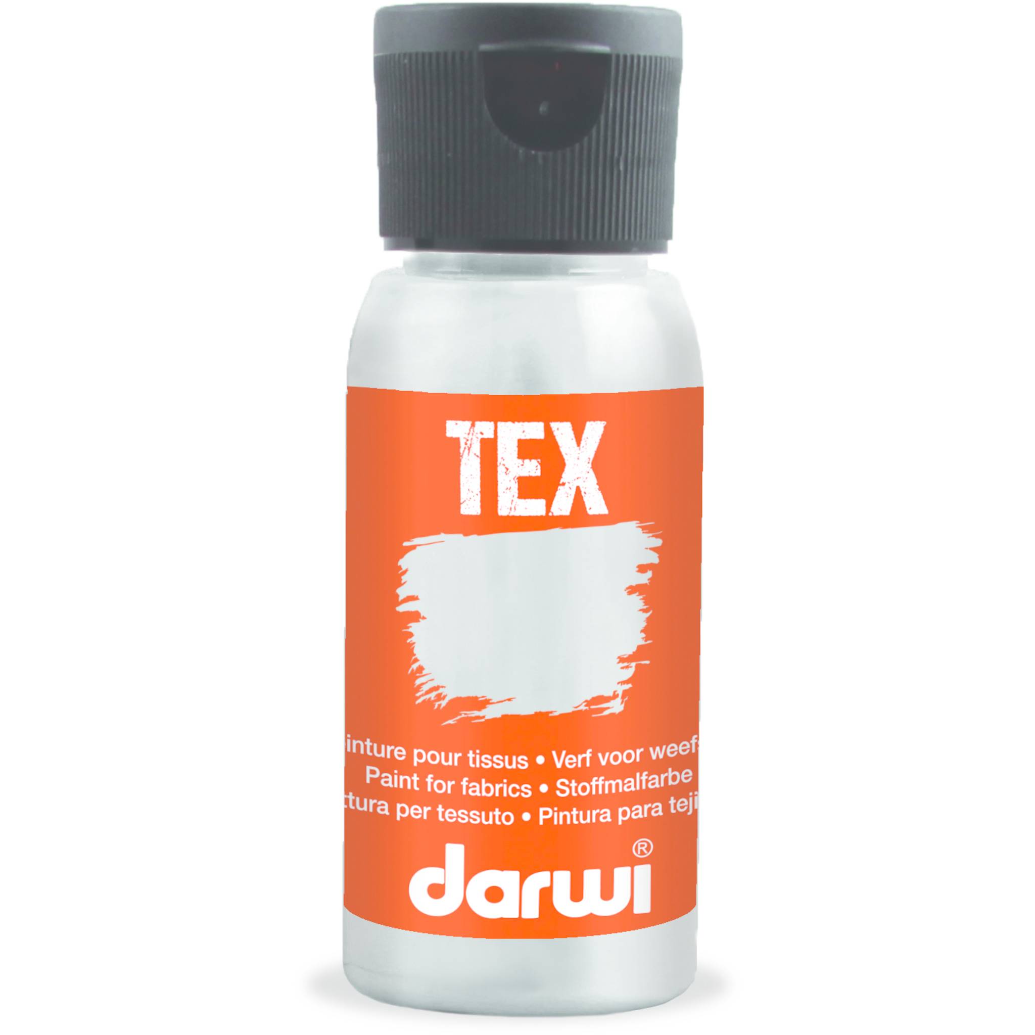 Darwi 4x DARWI Stoffmalfarbe, Flasche 50ml, Hellgrau - Hellgrau DA0100050150C