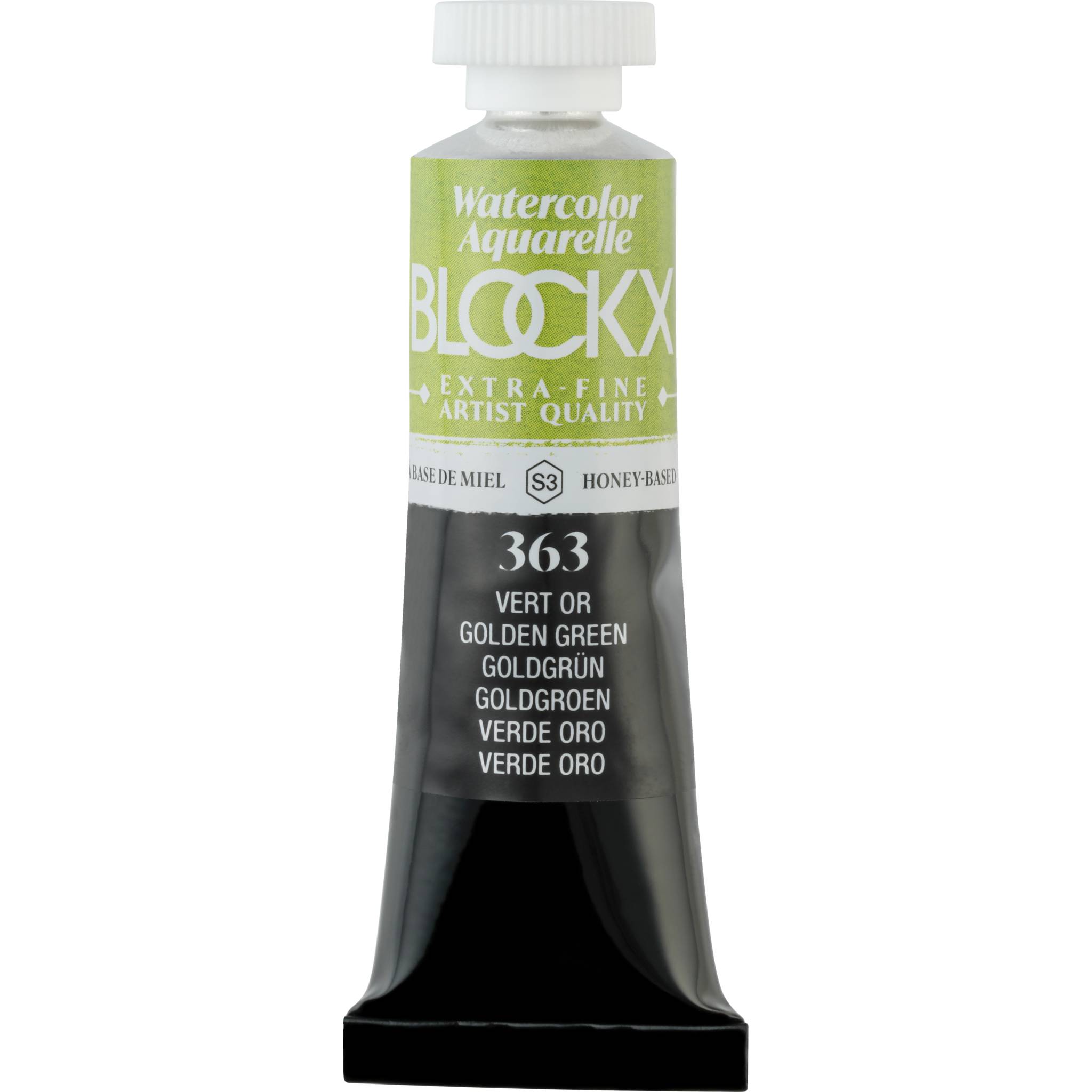 Blockx 3x Aquarellfarbe, Goldgrün - Tube 15ml - Grüngold 44363BXC