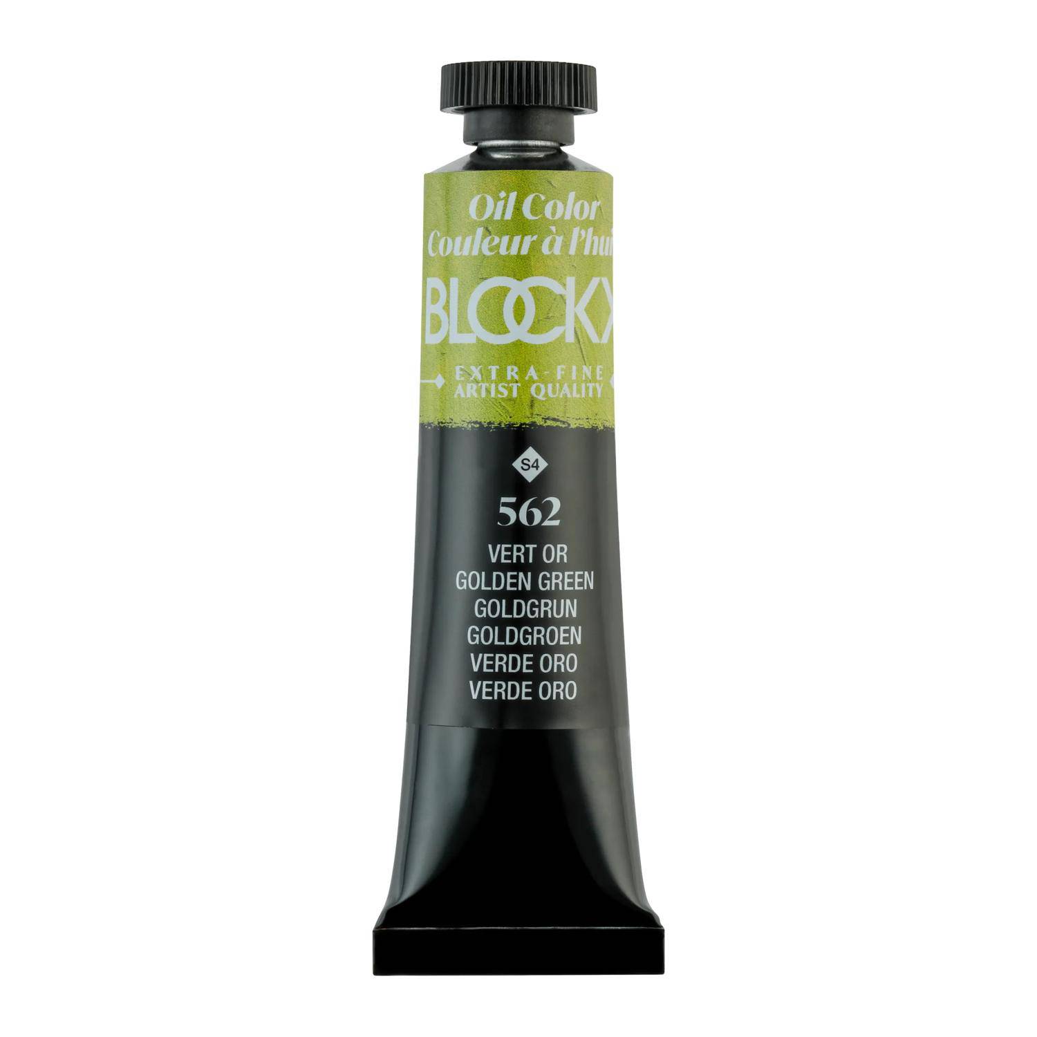 Blockx 3x Ölfarbe, Goldgrün, Tube 20ml - Grüngold 212562BXC
