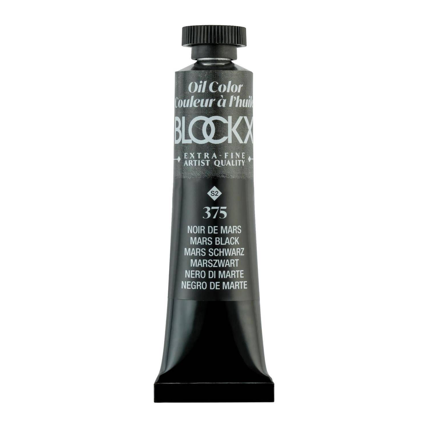 Blockx 3x Ölfarbe, Marsschwarz, Tube 20ml - Marsschwarz 212375BXC