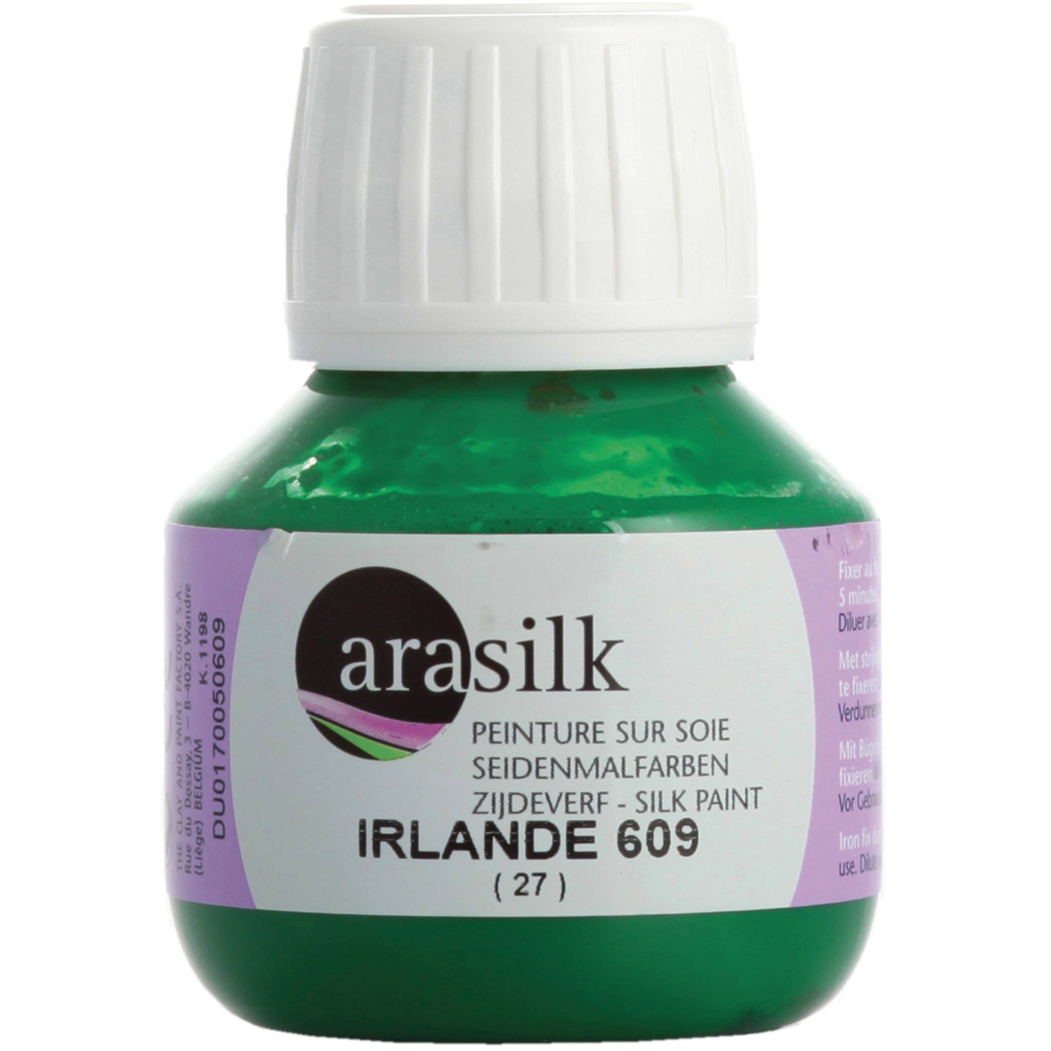 H Dupont 3x Arasilk 50ml, Seidenmalfarbe, Irlandgrün - Irland DU0170050609C