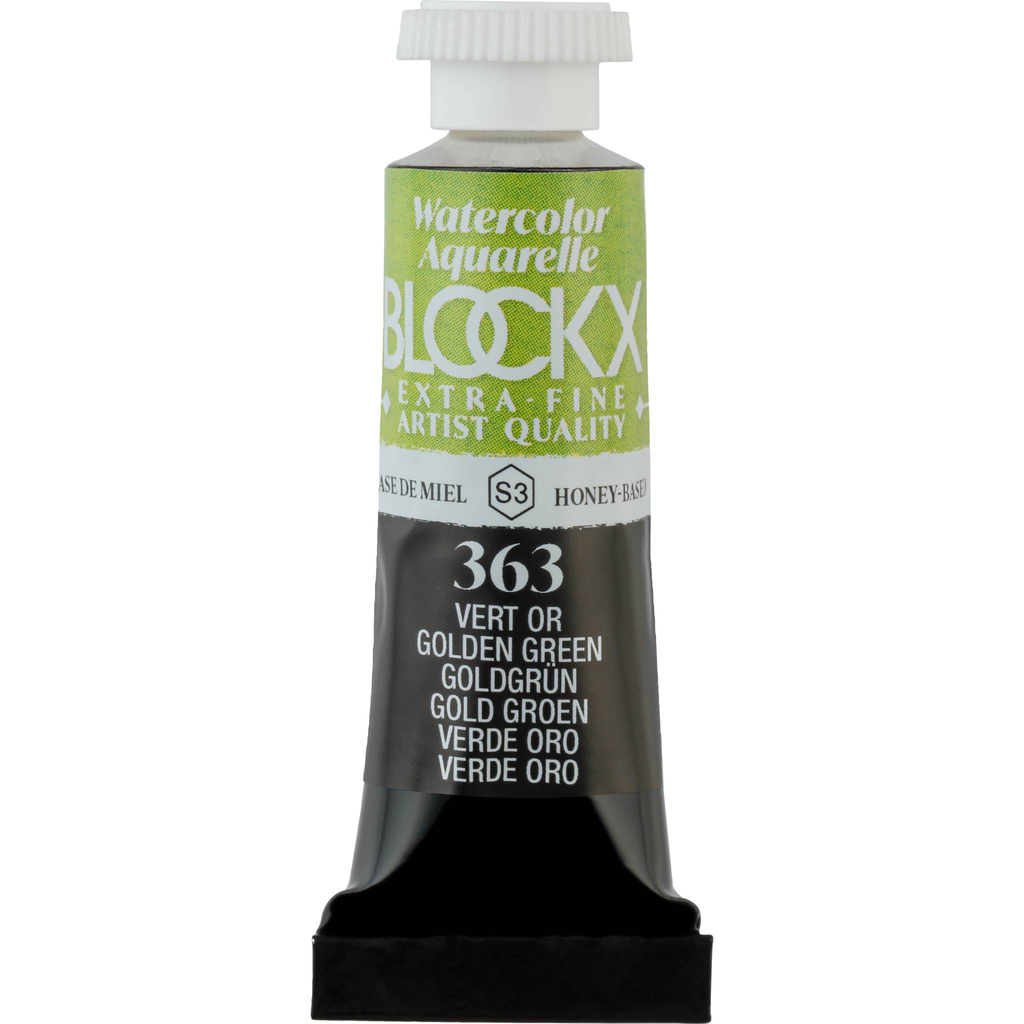 Blockx 3x Aquarellfarbe, Goldgrün - Tube 5ml - Grüngold 43363BXC