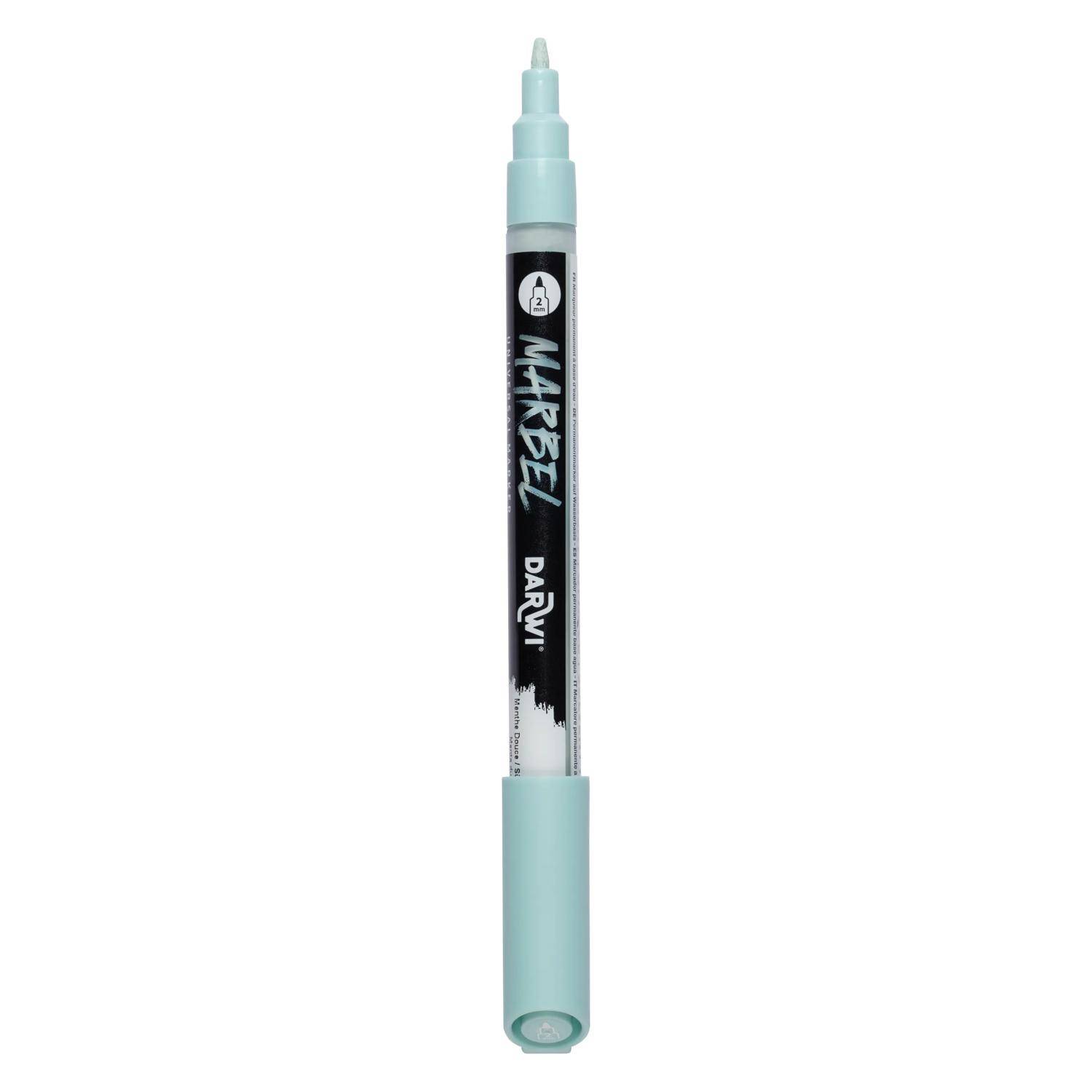 Darwi 6x Marker Acrylfarbe, konische feine Spitze 2mm Süße Minze DA0223002628C