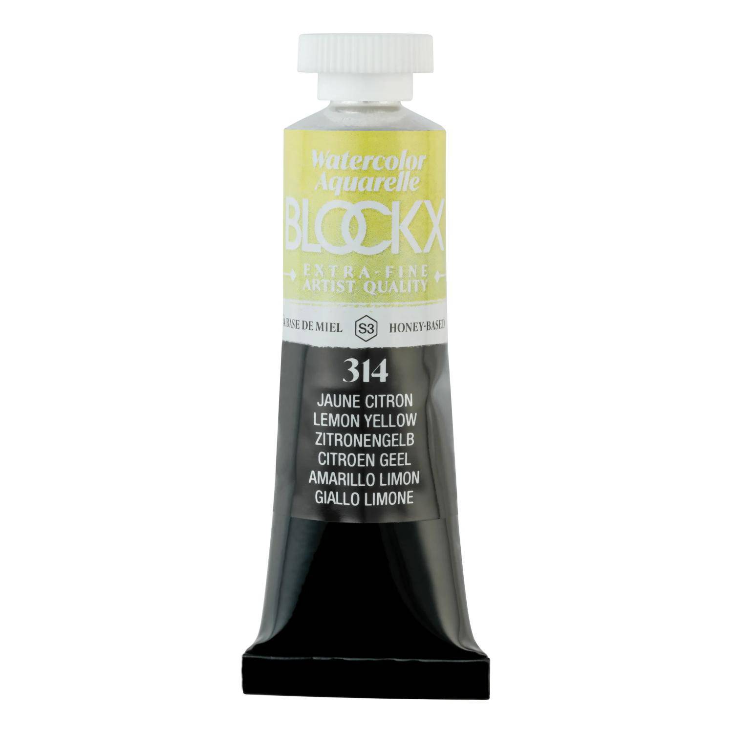 Blockx 3x Aquarellfarbe, Zitronengelb - Tube 15ml - Zitronengelb| 44314BXC