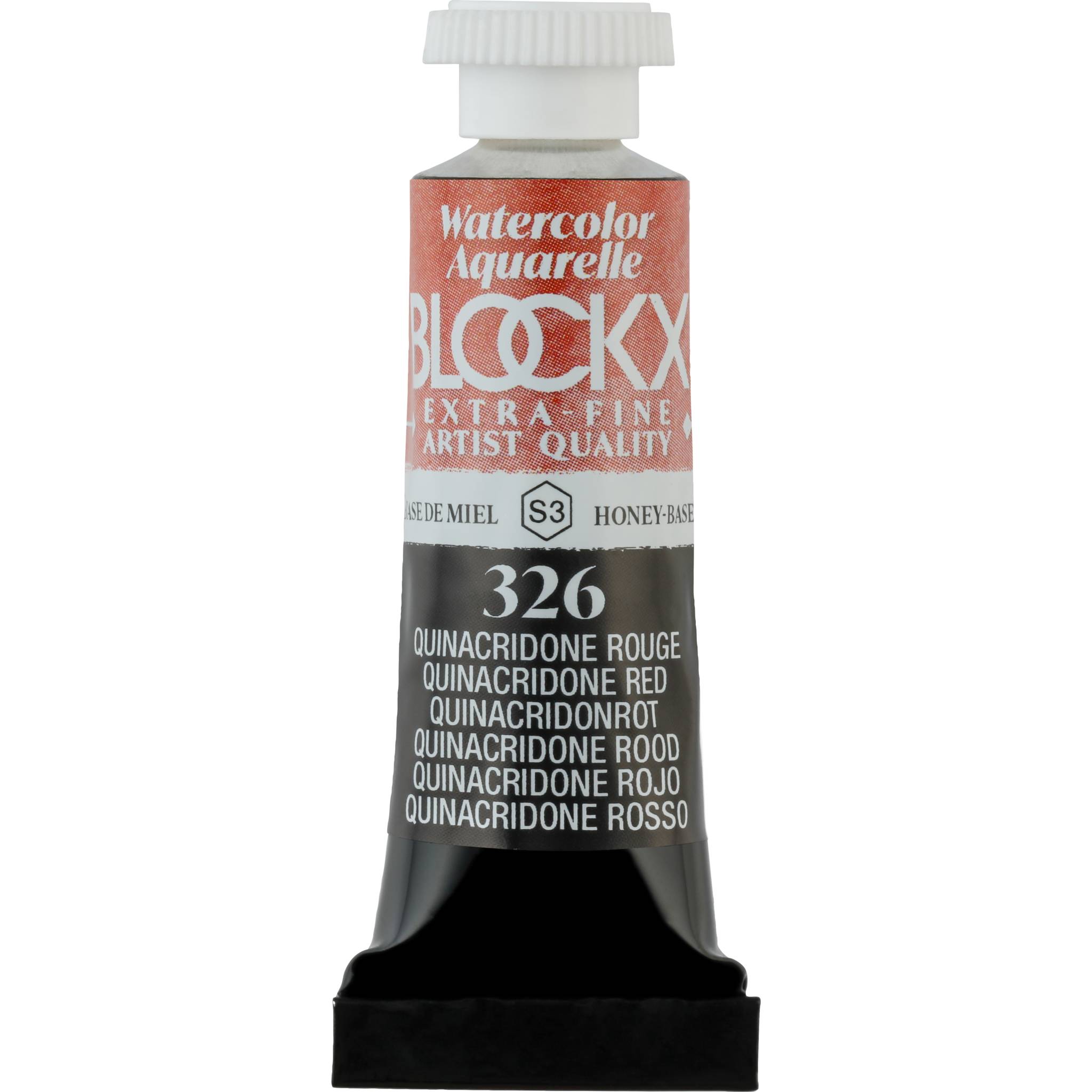 Blockx 3x Aquarellfarbe, Quinacridonrot - Tube 5ml - Quinacridon Rot 43326BXC