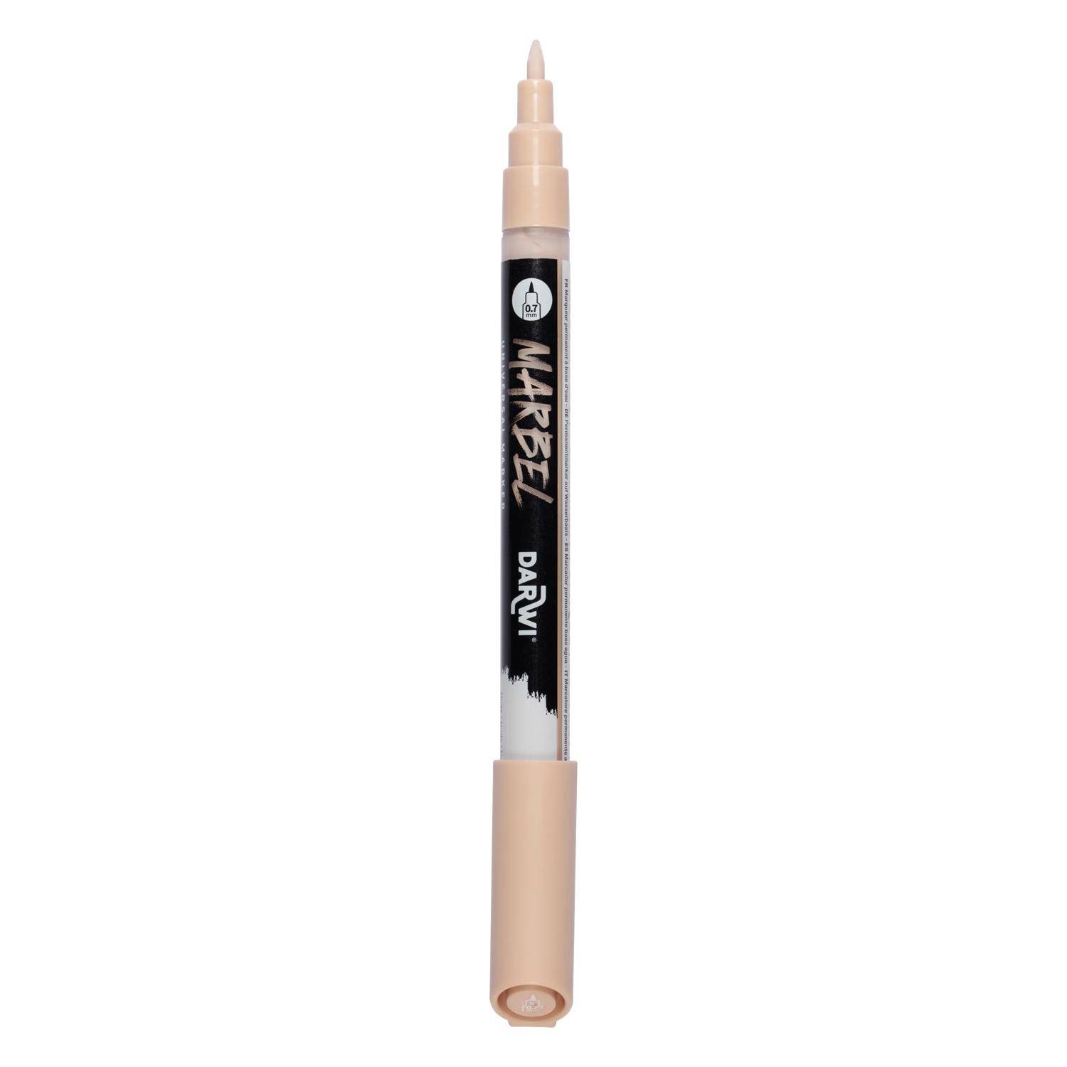 Darwi 6x Universalmarker Acrylfarbe, extrafeine Spitze 0,7mm Nude DA0223001425C