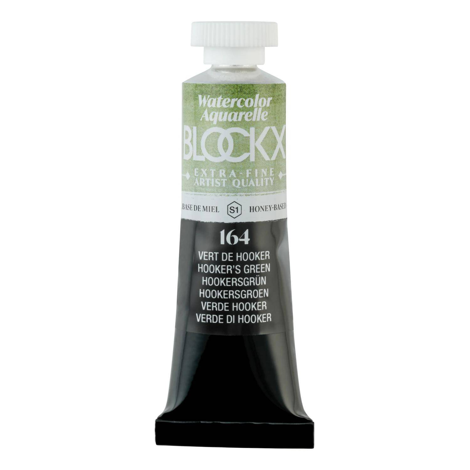 Blockx 3x Aquarellfarbe, Hookersgrün - Tube 15ml - Hookergrün 44164BXC