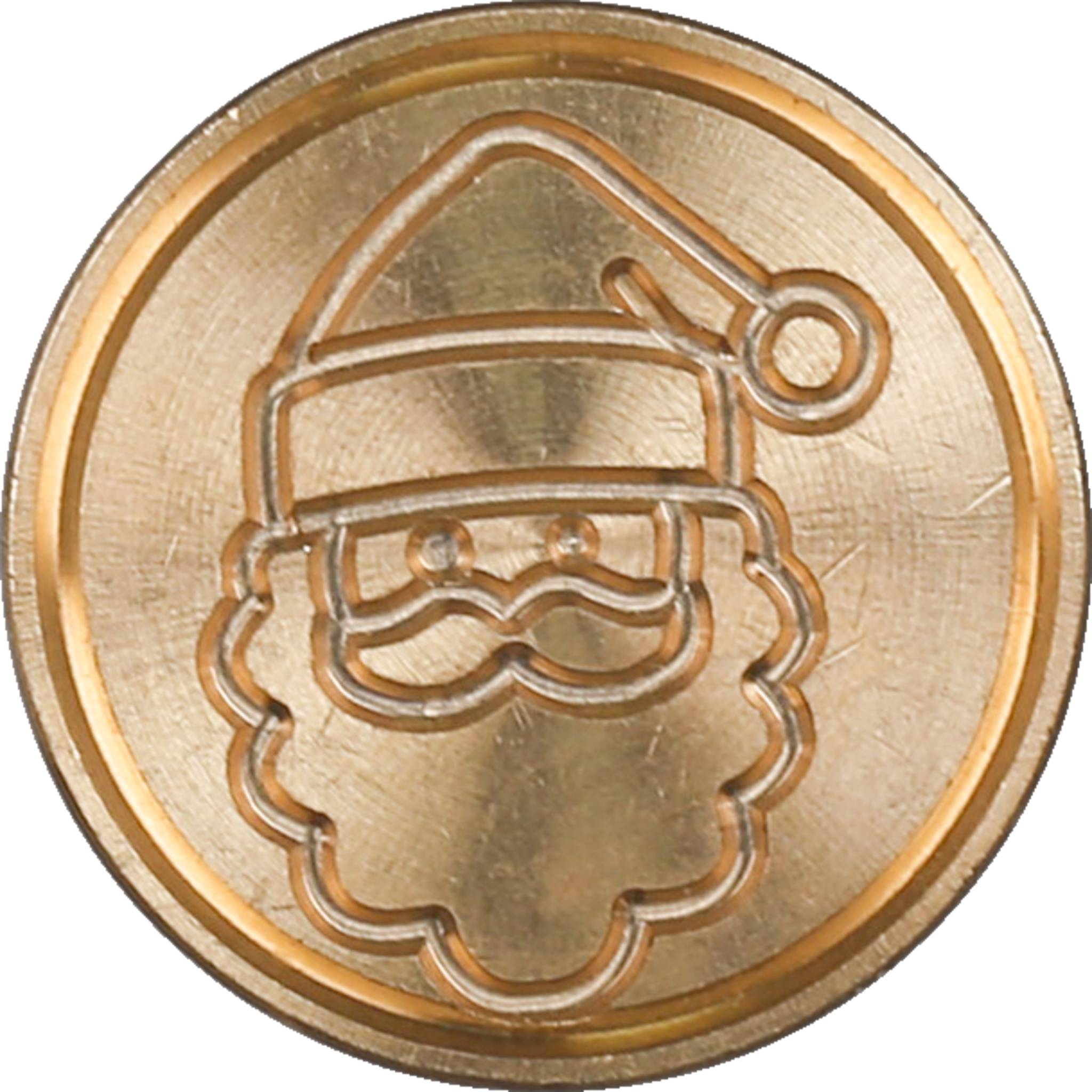 Jacques Herbin 3x Siegelplatte aus Messing, ø24mm - Weihnachtsmann 40407T