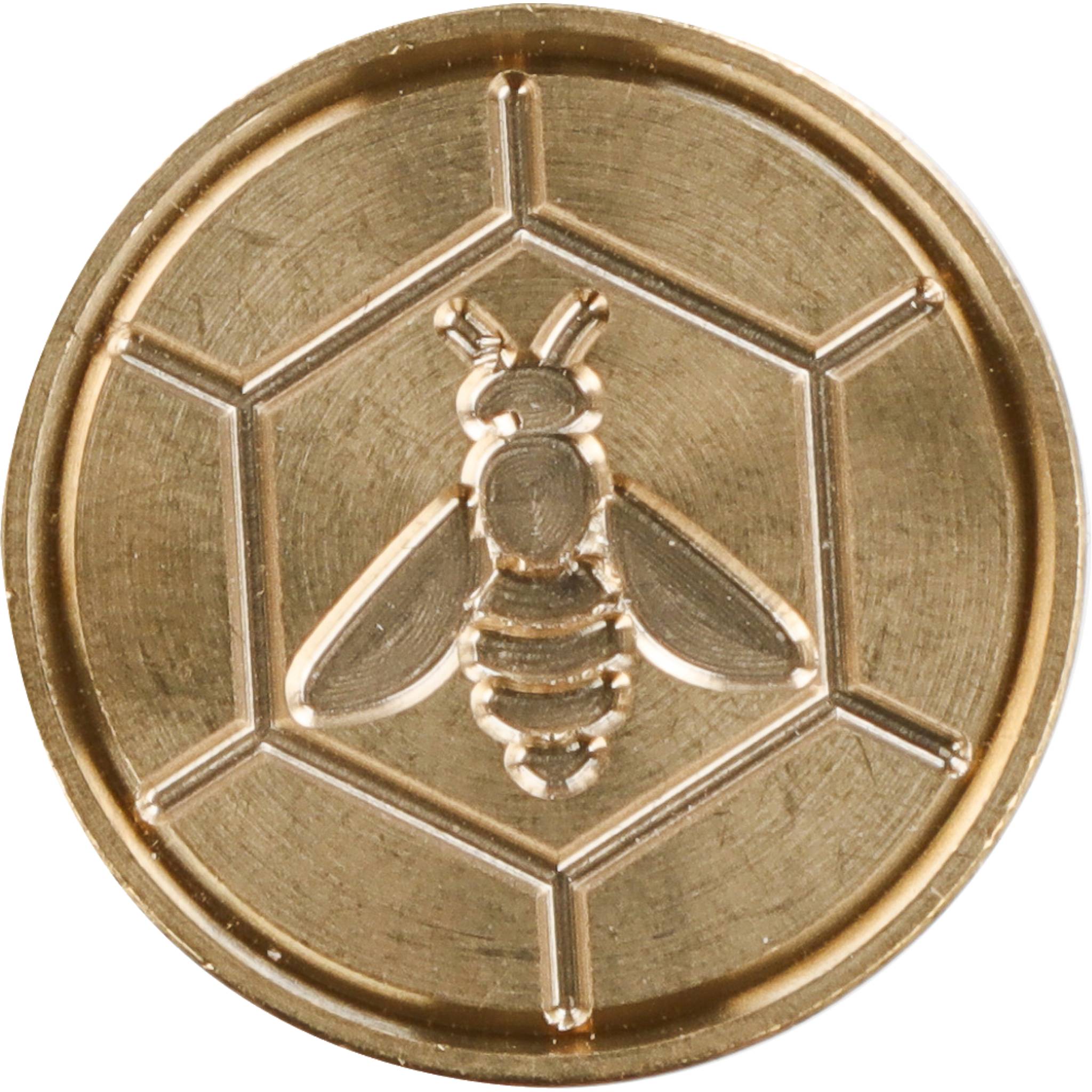 Jacques Herbin 3x Siegelplatte aus Messing, ø24mm - Biene 40410T