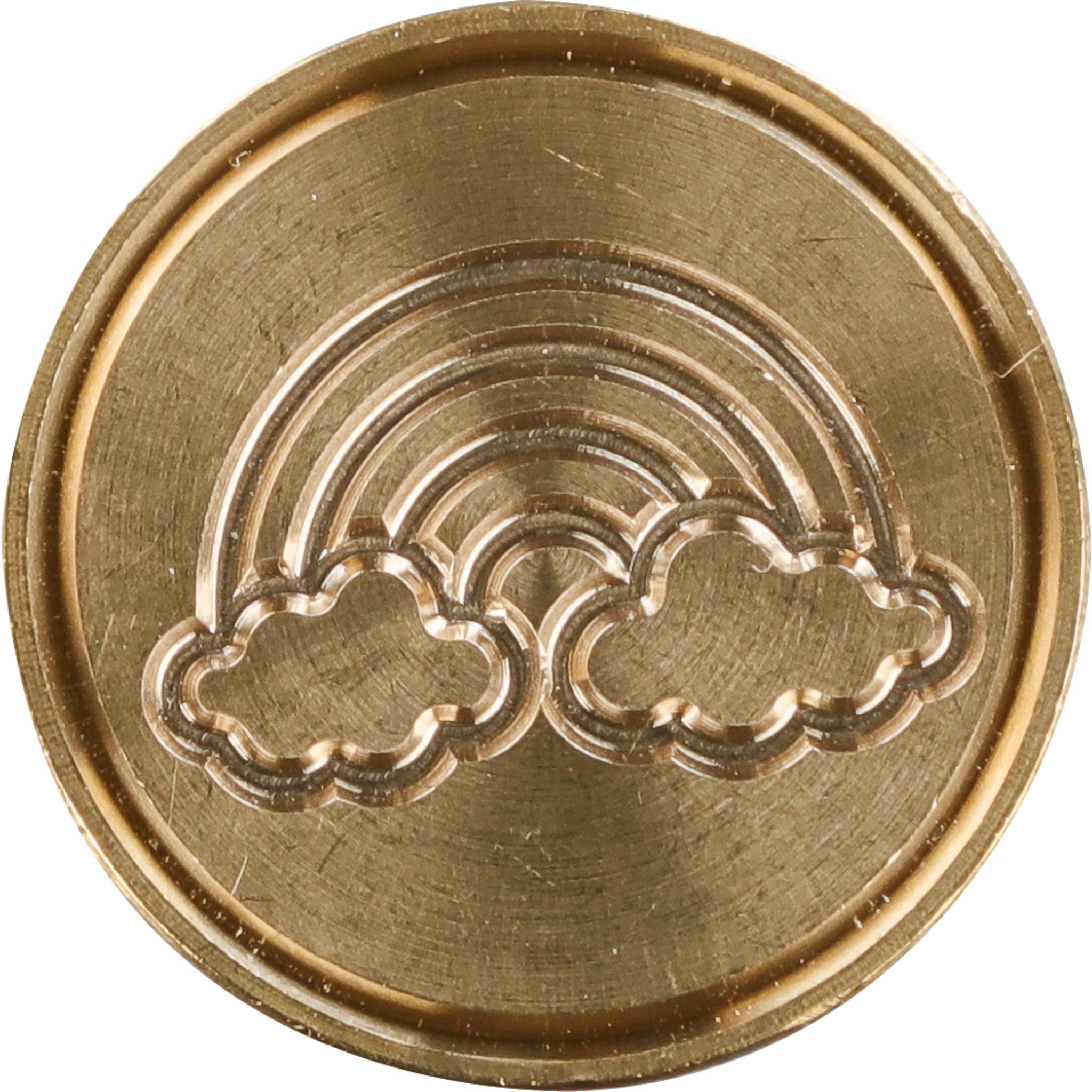 Jacques Herbin 3x Siegelplatte aus Messing, ø24mm - Regenbogen 40411T