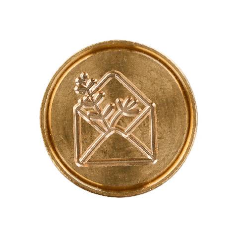 Jacques Herbin 3x Siegelplatte aus Messing, ø24mm - Umschlag 40413T