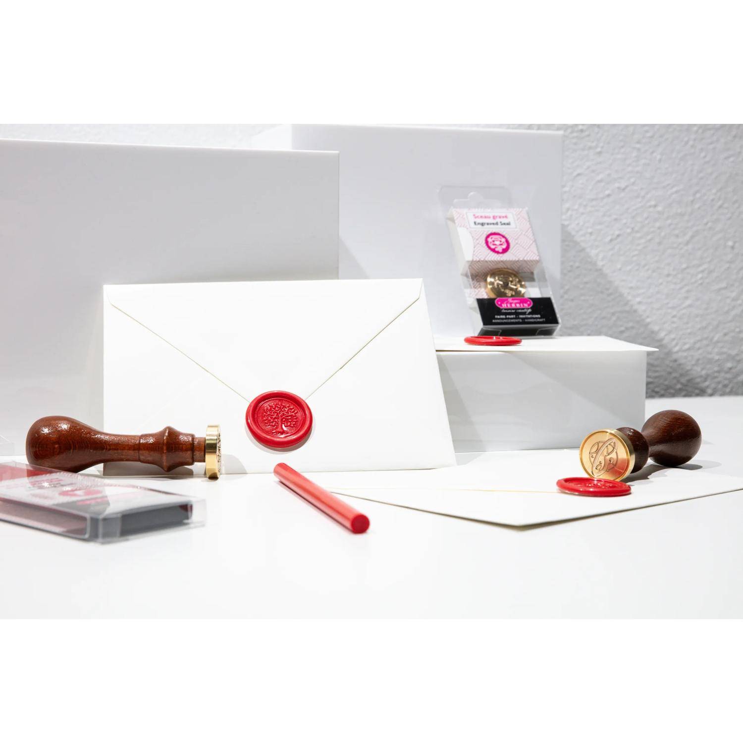 Jacques Herbin 3x Siegelplatte aus Messing, ø24mm 40417T