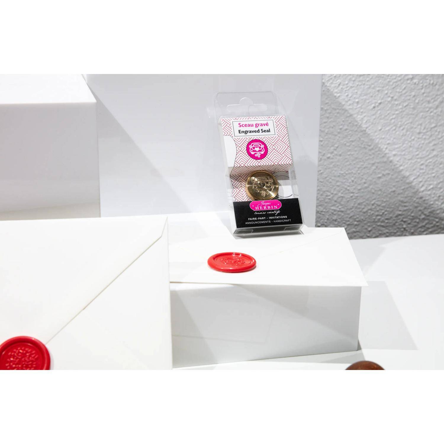 Jacques Herbin 3x Siegelplatte aus Messing, ø24mm 40419T