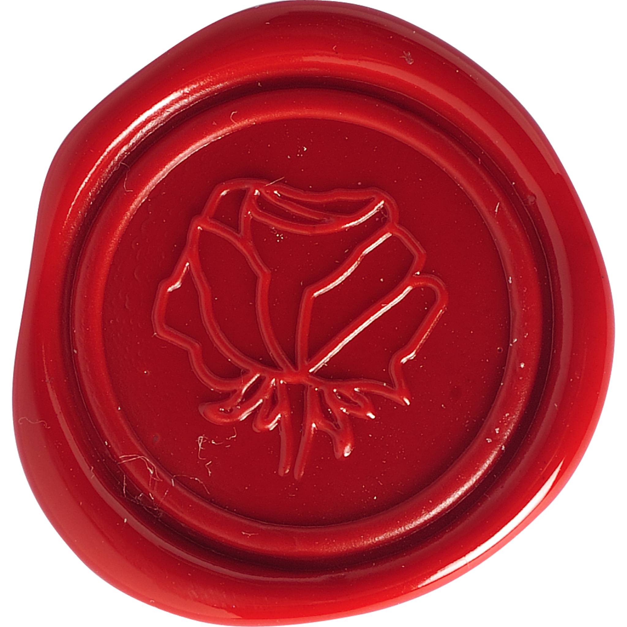 Jacques Herbin 3x Siegelplatte aus Messing, ø24mm - Rose 40430T