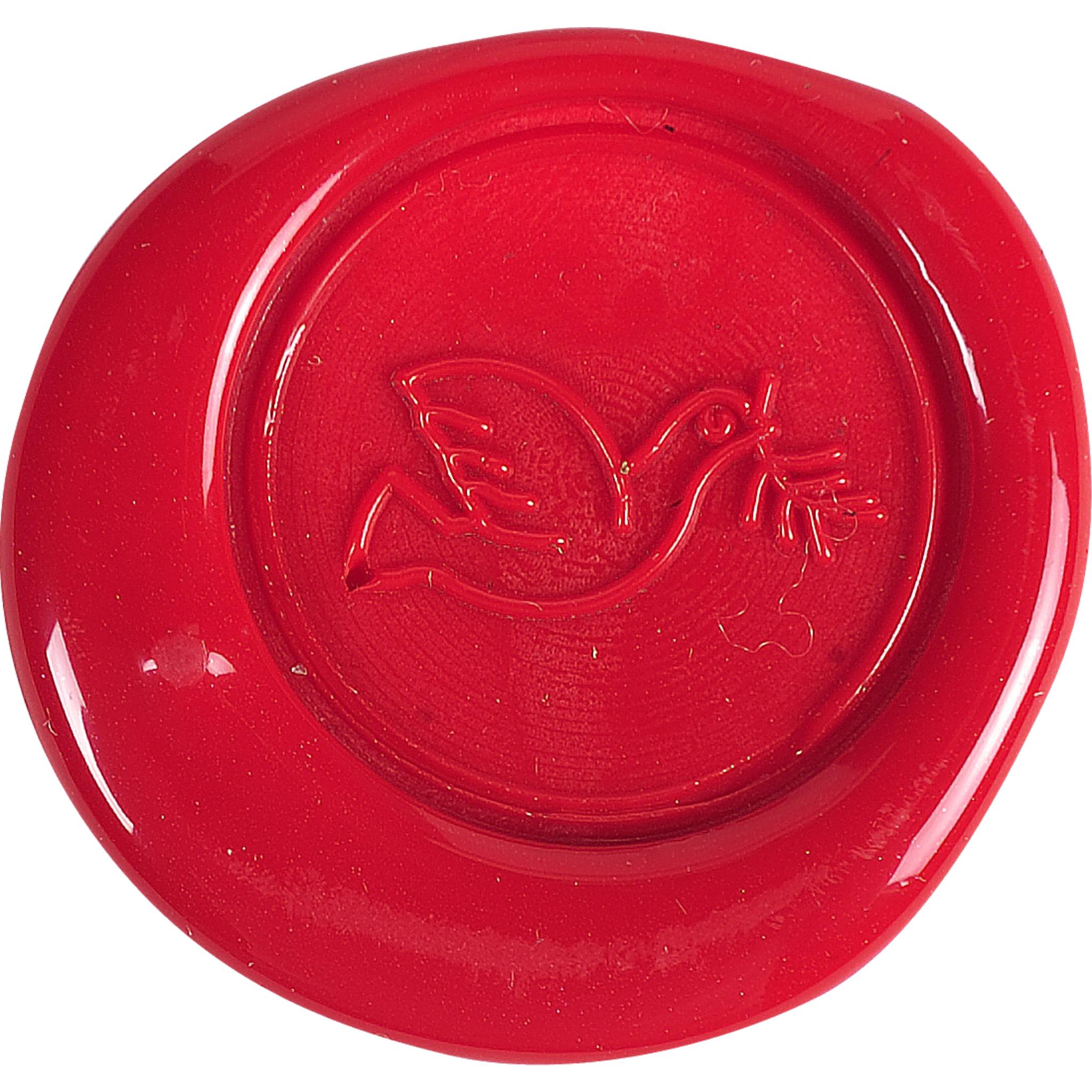 Jacques Herbin 3x Siegelplatte aus Messing, ø24mm - Taube 40443T