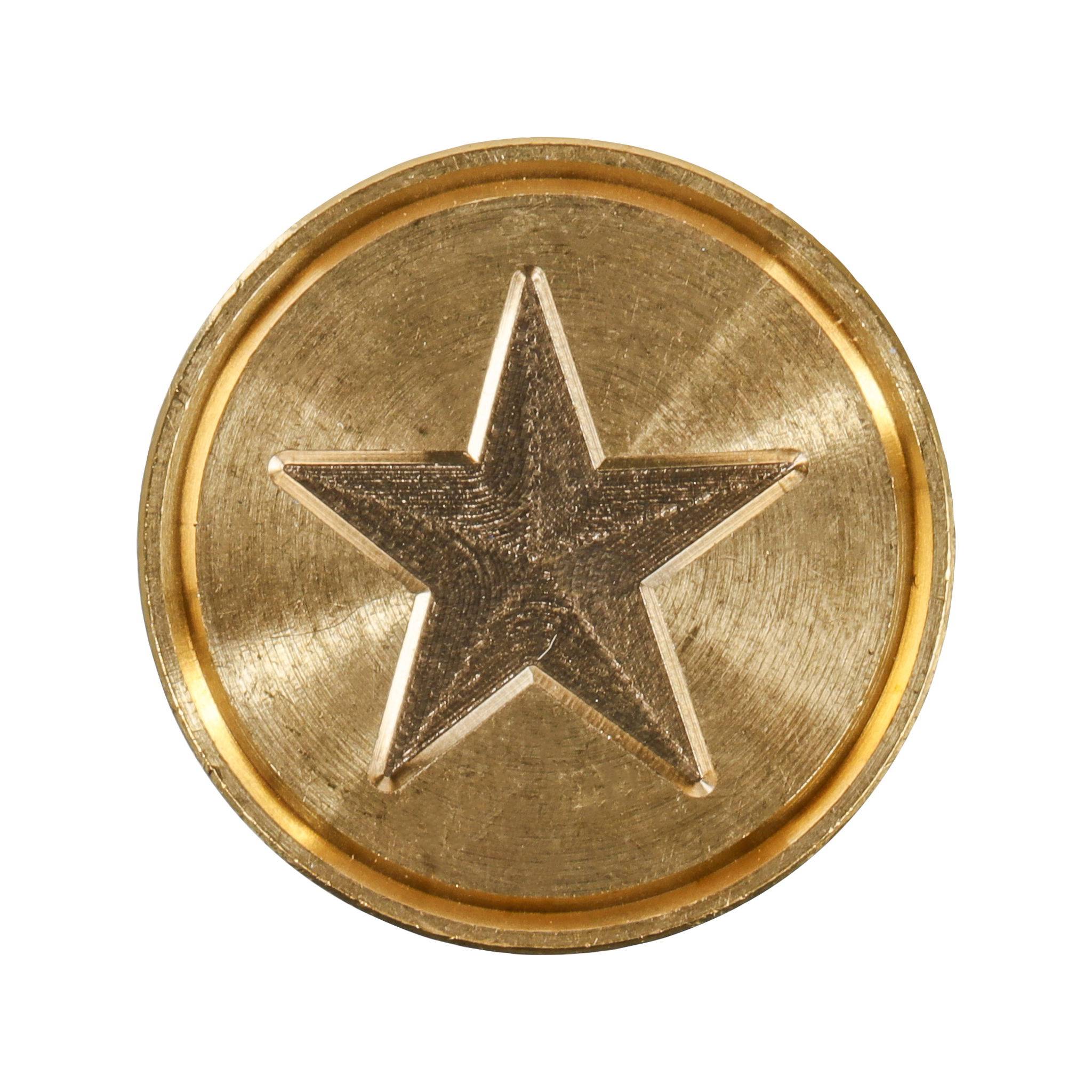 Jacques Herbin 3x Siegelplatte aus Messing, ø24mm - Stern 40467T