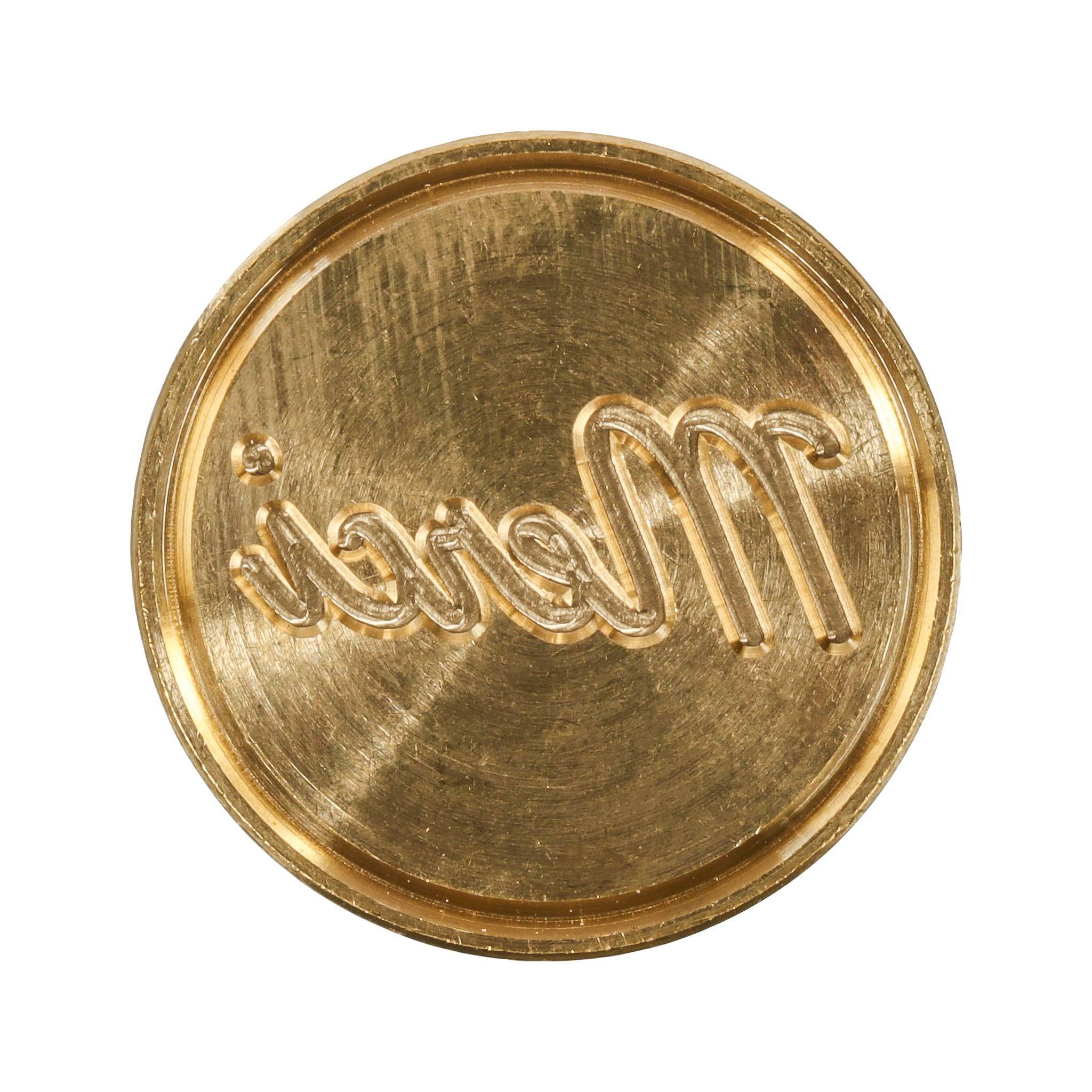 Jacques Herbin 3x Siegelplatte aus Messing, ø24mm - Danke schön 40472T