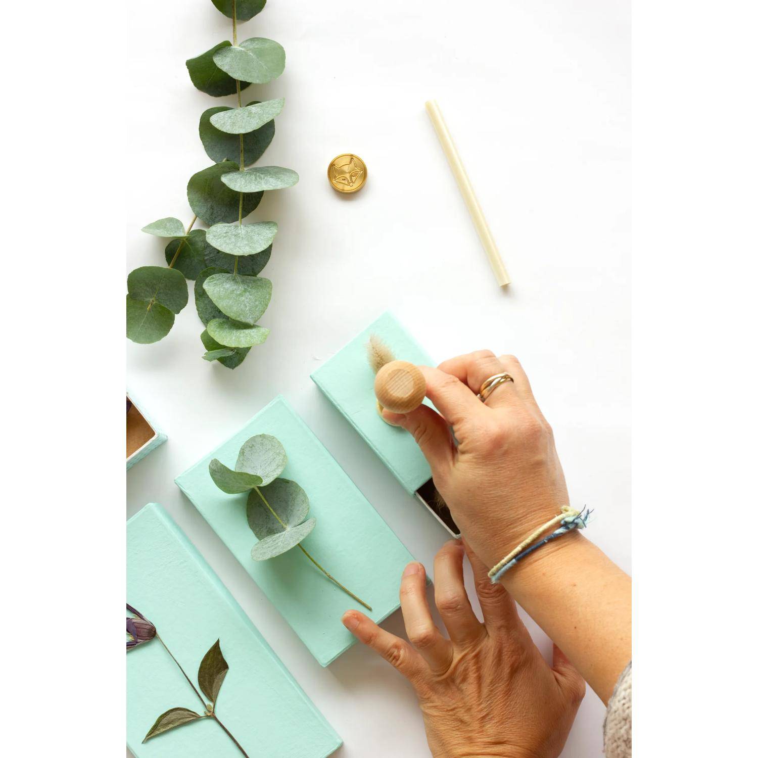 Jacques Herbin 3x Siegelplatte aus Messing, ø24mm - Fox 40477T